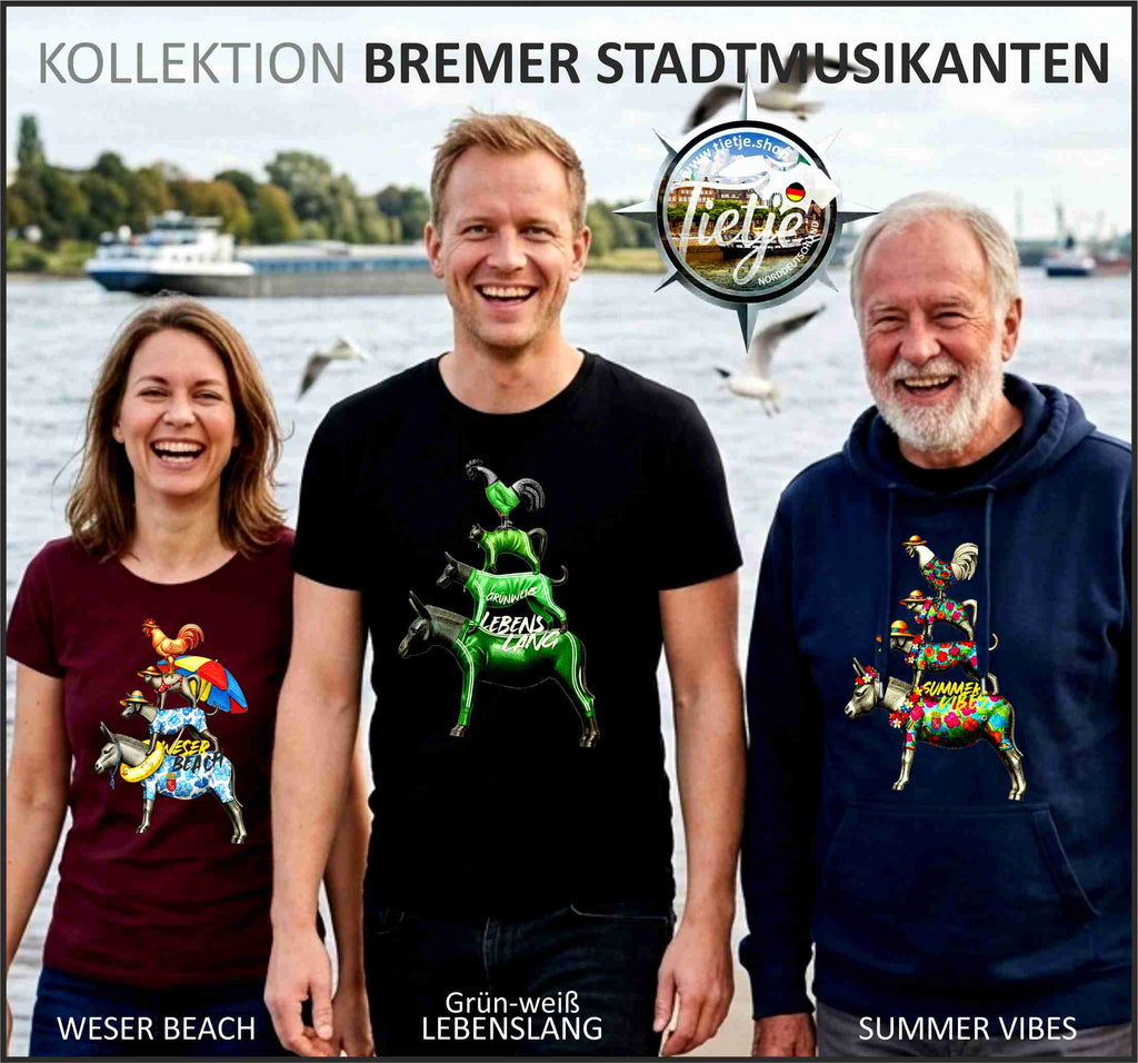BREMEN - Stadtmusikanten - GRÜNWEISS - EIN LEBEN LANG  - Herren Shirt