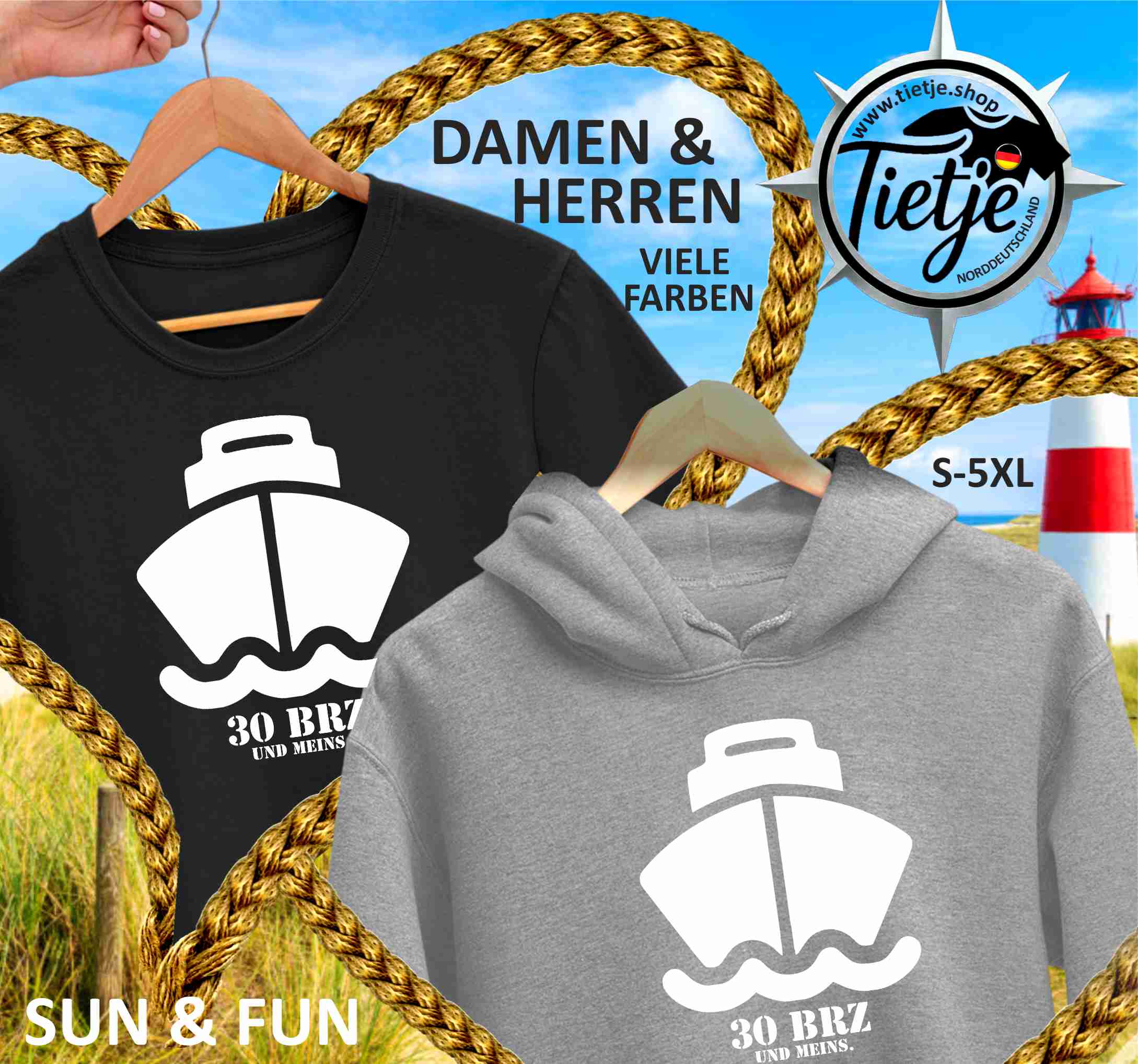 FUN & SUN - 30 BRZ  - Unisex Kapuzenpullover Hoodie