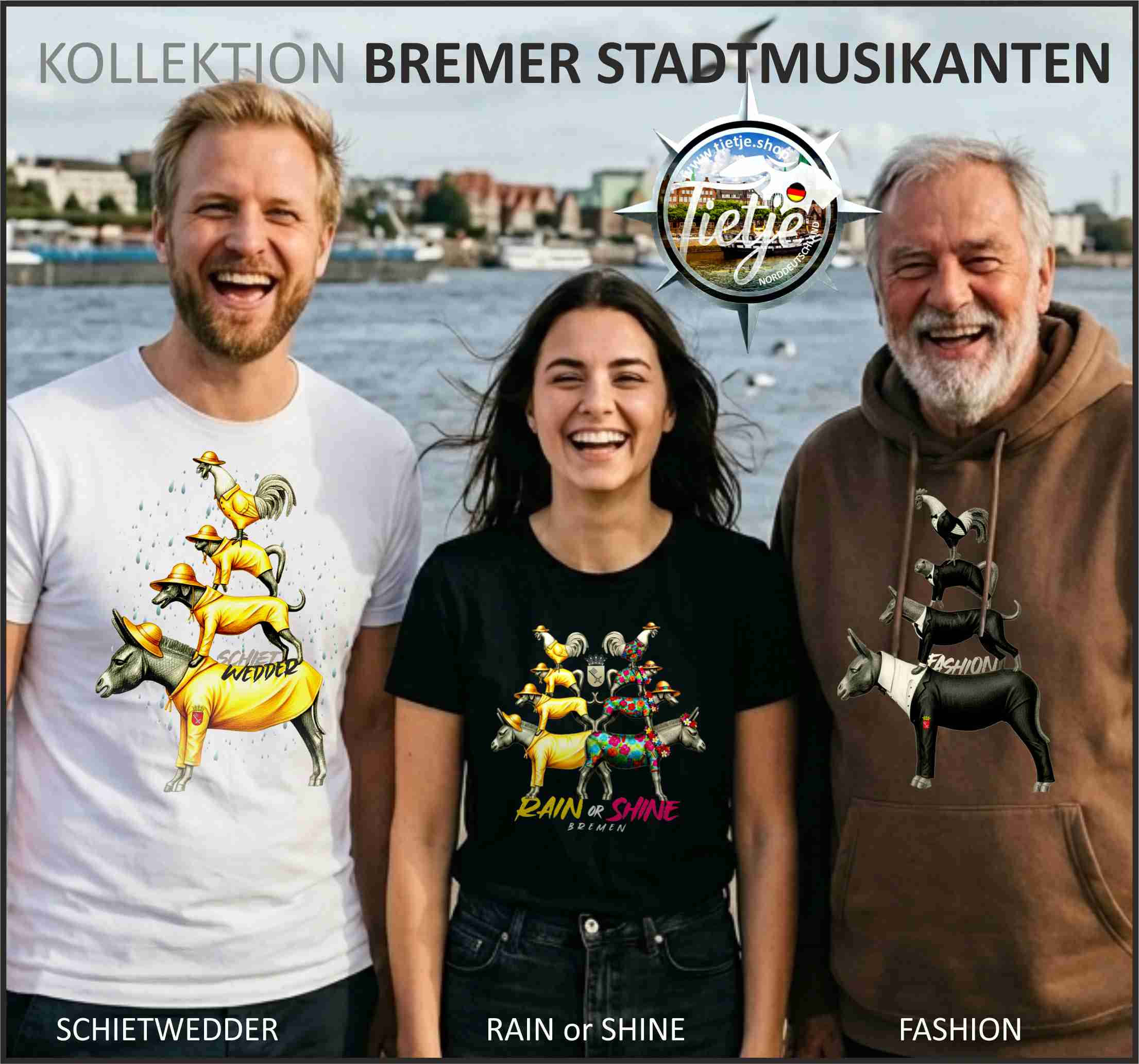 BREMEN - Stadtmusikanten - WESER BEACH  - Herren Shirt