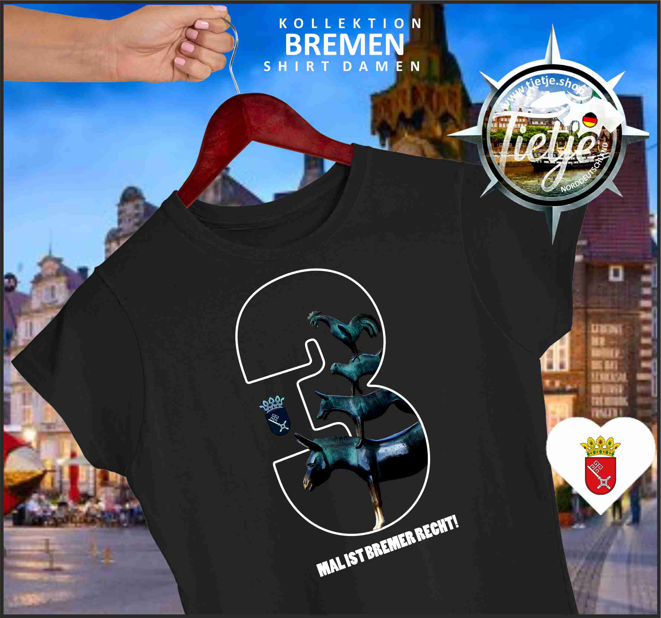 BREMEN - 3 MAL IST BREMER RECHT  - Damen Premiumshirt