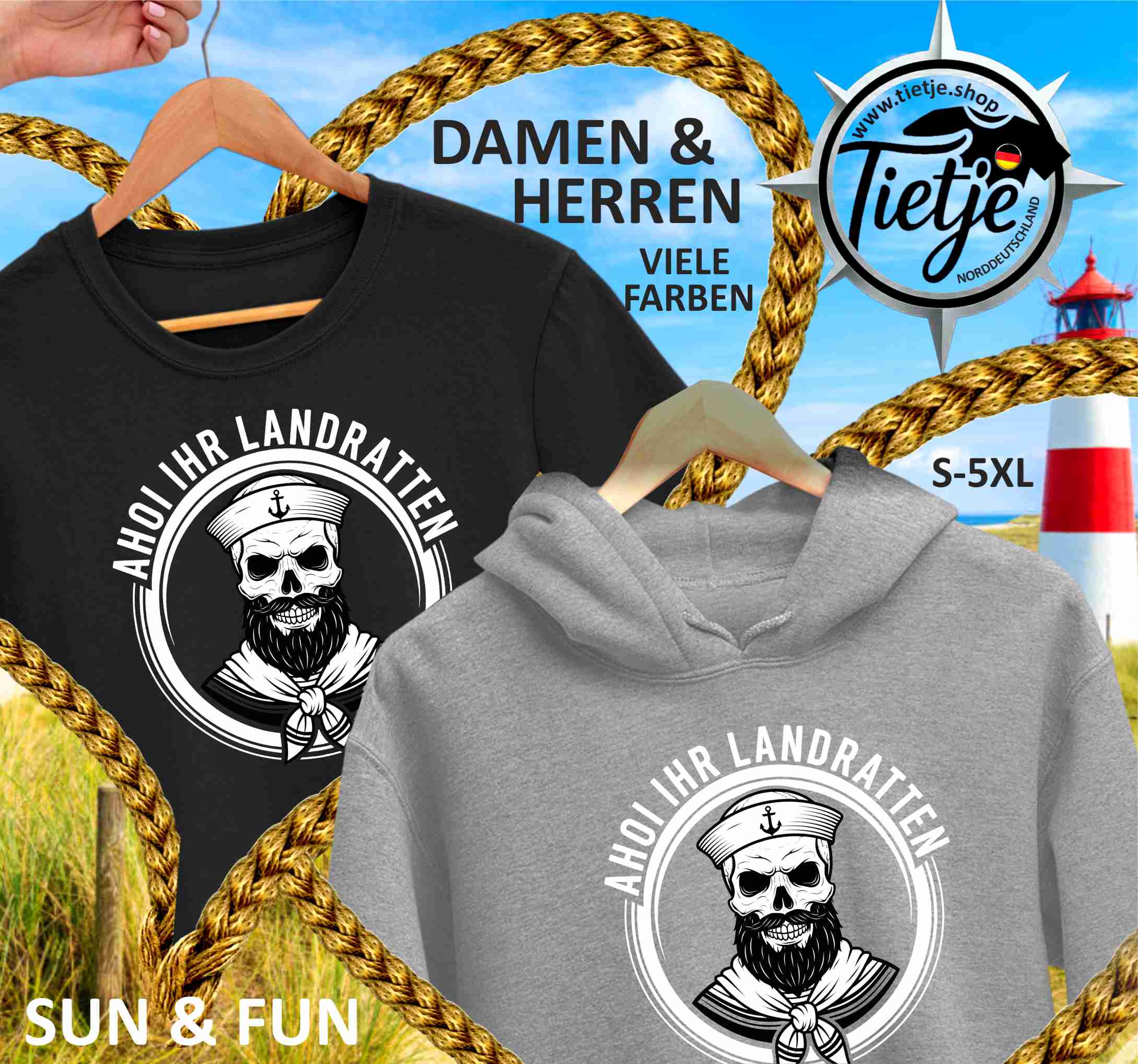 FUN & SUN - AHOI IHR LANDRATTEN  - Herren Shirt
