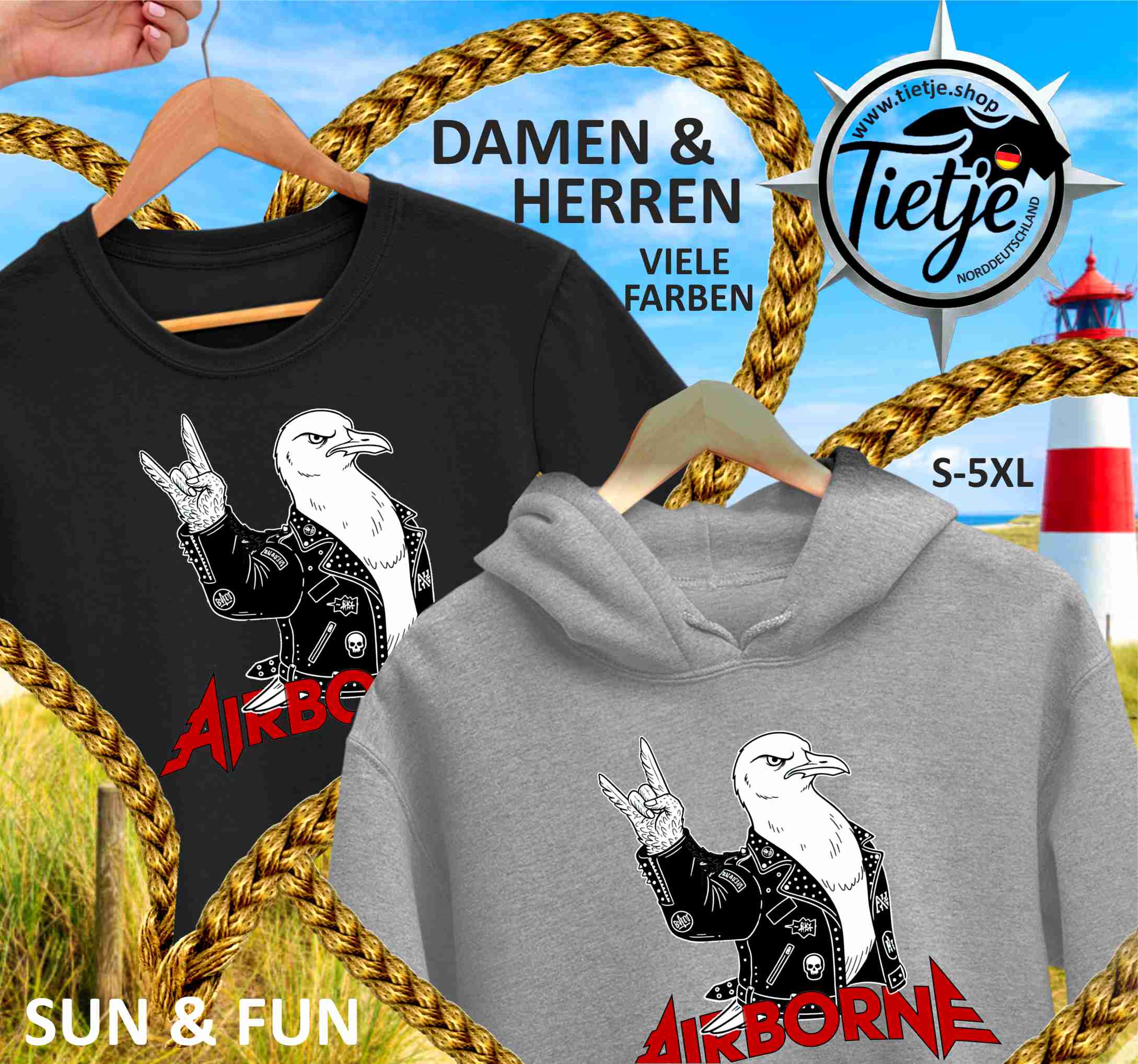 FUN & SUN - AIRBORNE  - Unisex Kapuzenpullover Hoodie