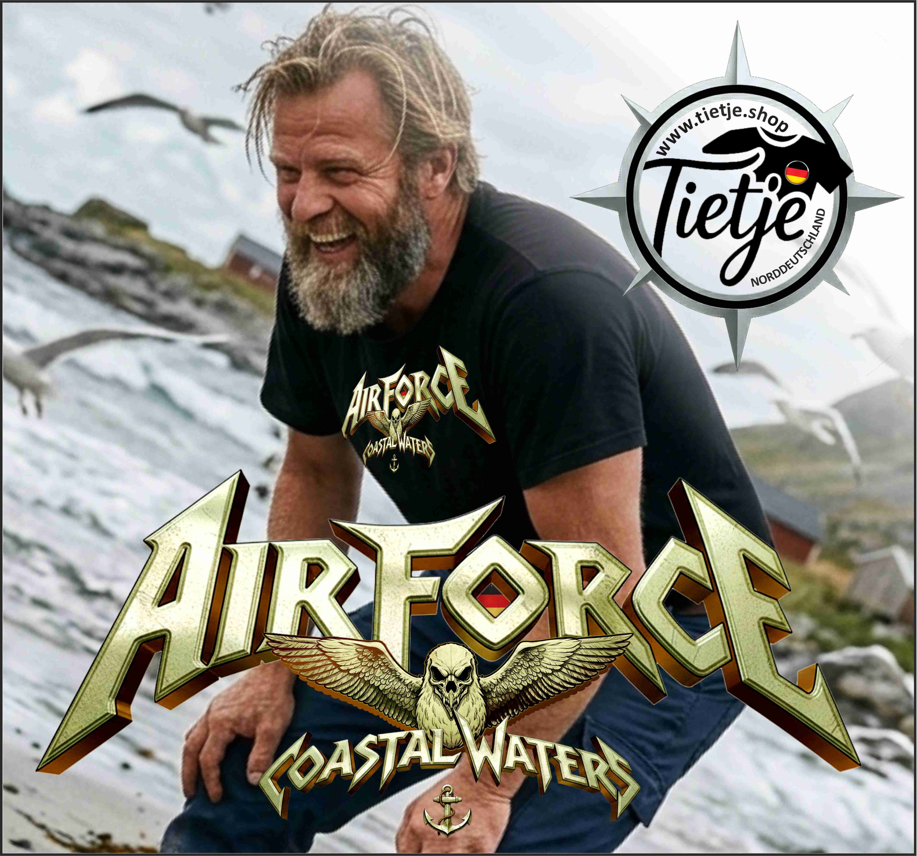FUN & SUN - AIRFORCE COASTAL WATERS  - Herren Shirt