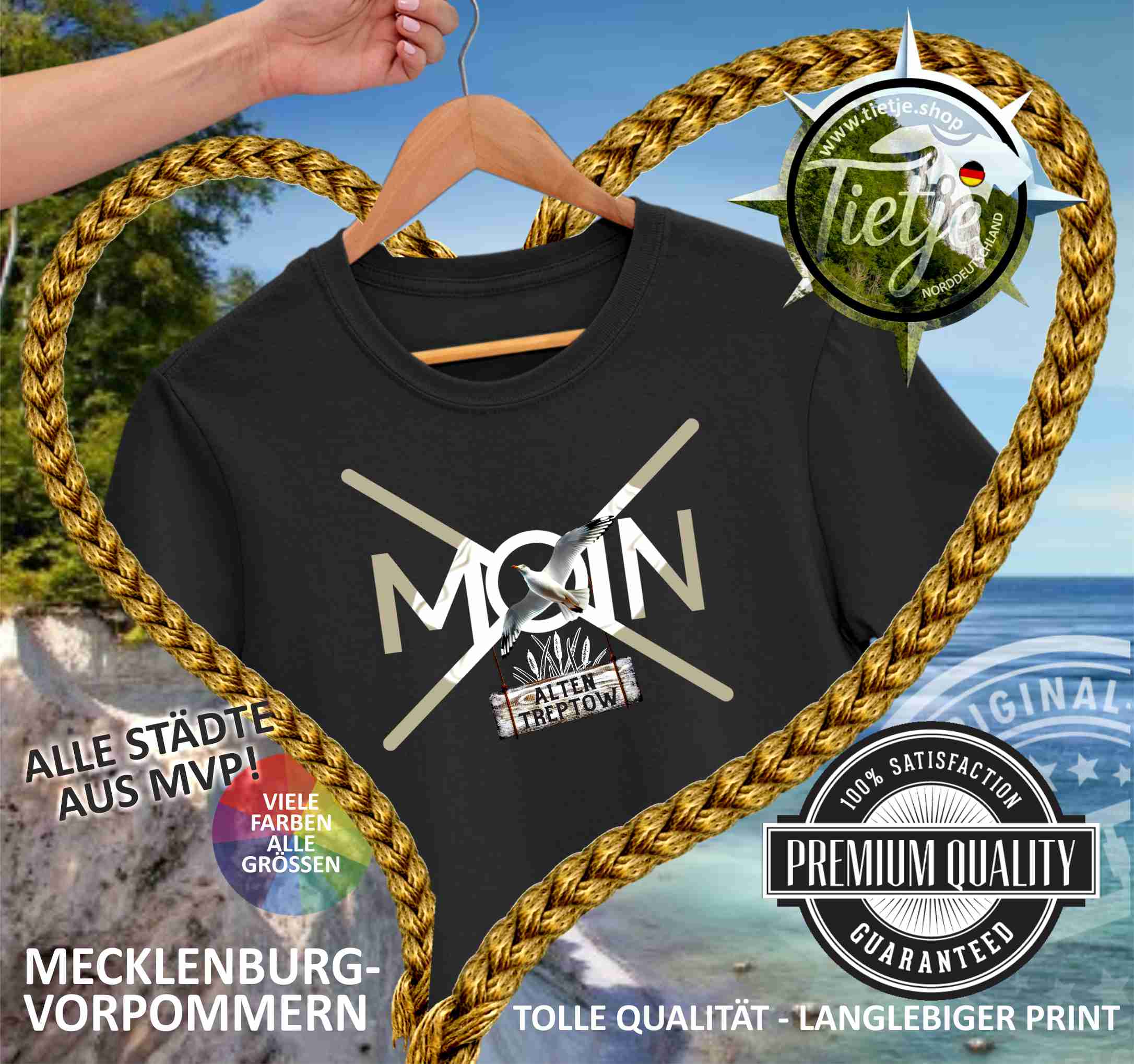 MECKLENBURG-VORPOMMERN - Städte - Moin ALTENTREPTOW  - Herren Shirt