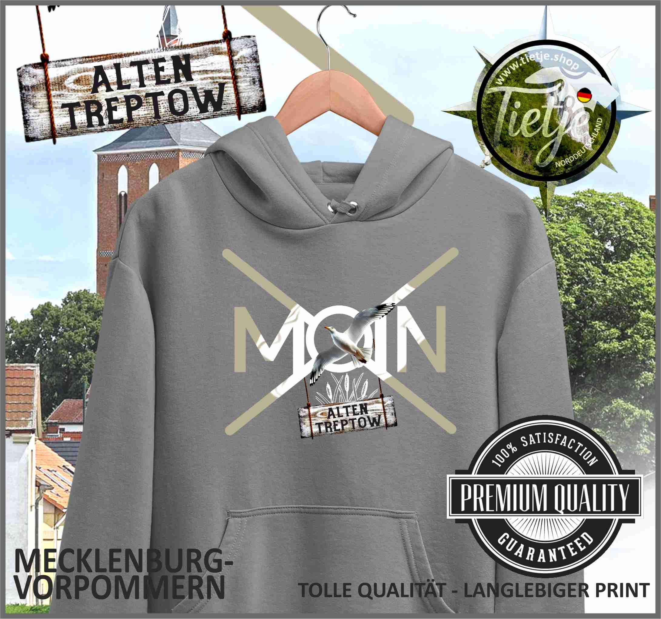 MECKLENBURG-VORPOMMERN - Städte - Moin ALTENTREPTOW  - Unisex Kapuzenpullover Hoodie