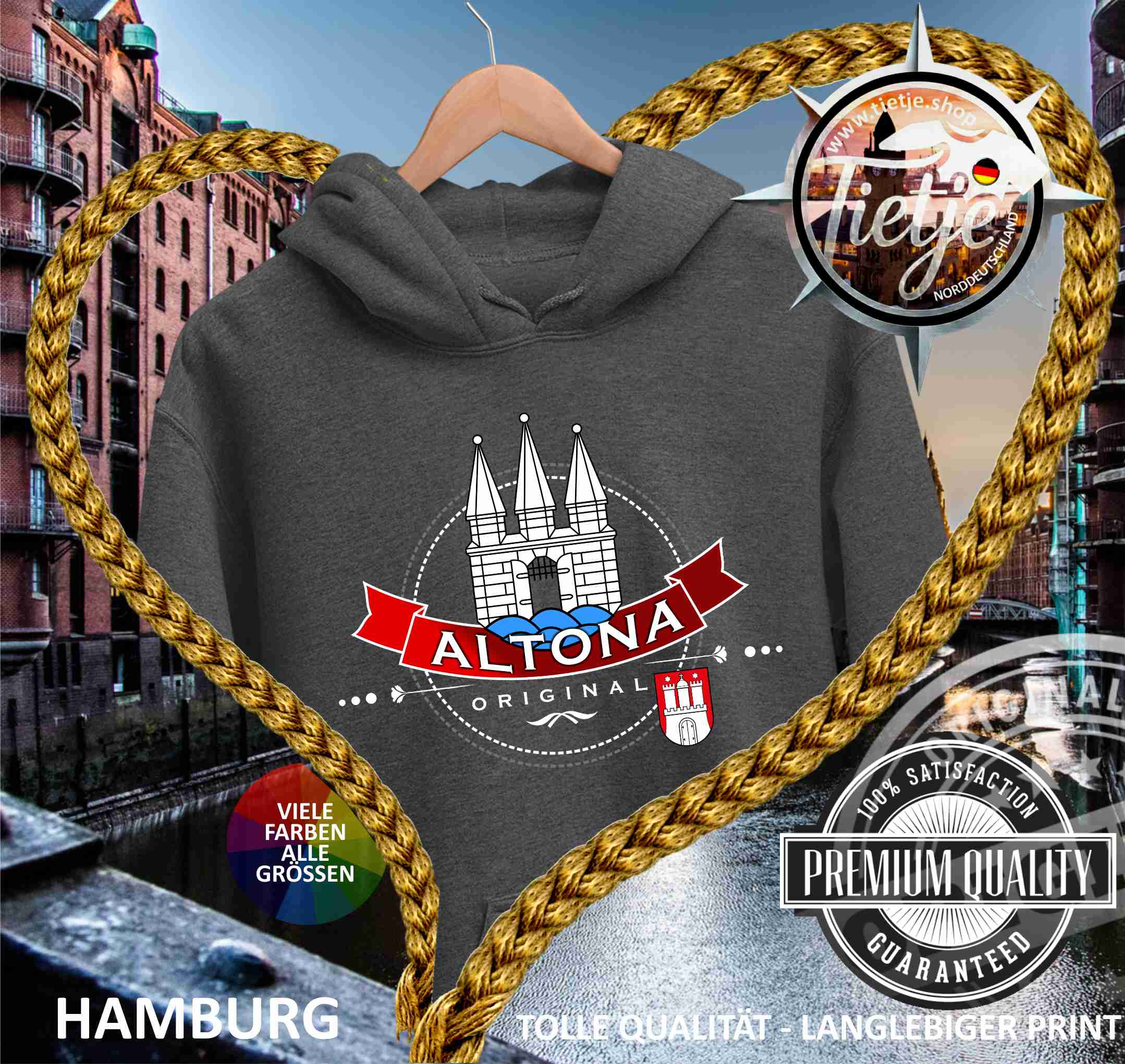 HAMBURG - Städte - ALTONA  - Unisex Kapuzenpullover Hoodie