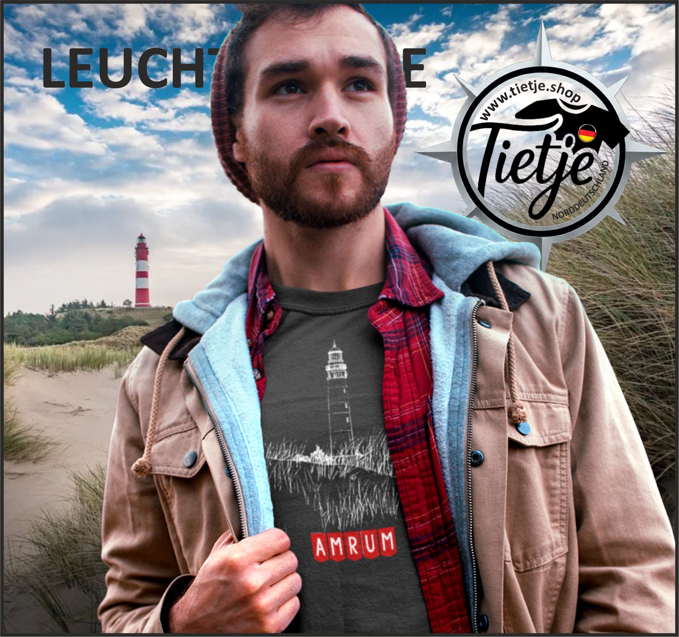 SCHLESWIG-HOLSTEIN - LEUCHTTÜRME - AMRUM  - Herren Shirt