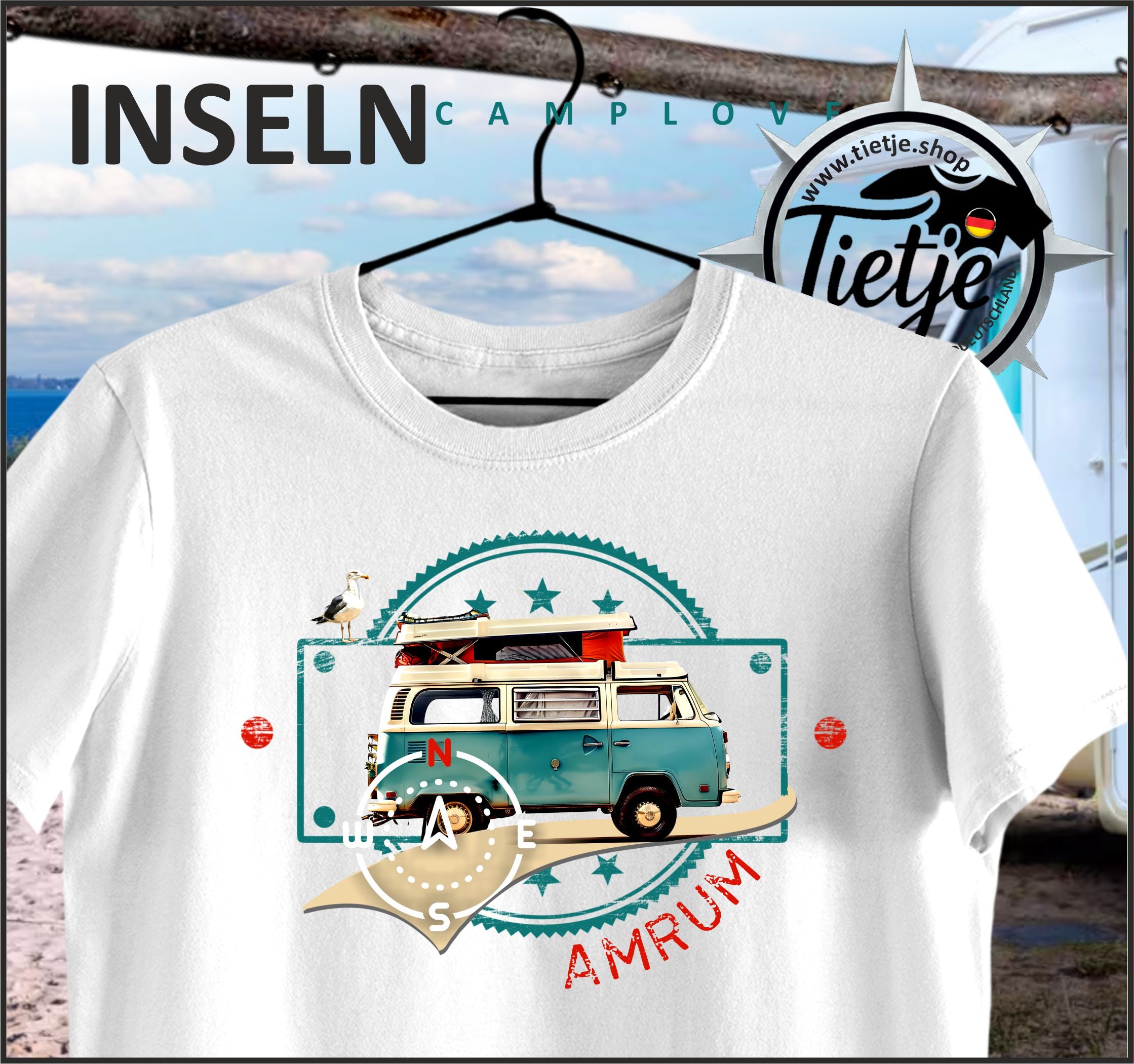 INSELN -  AMRUM - CAMPLOVE - Damen Premiumshirt