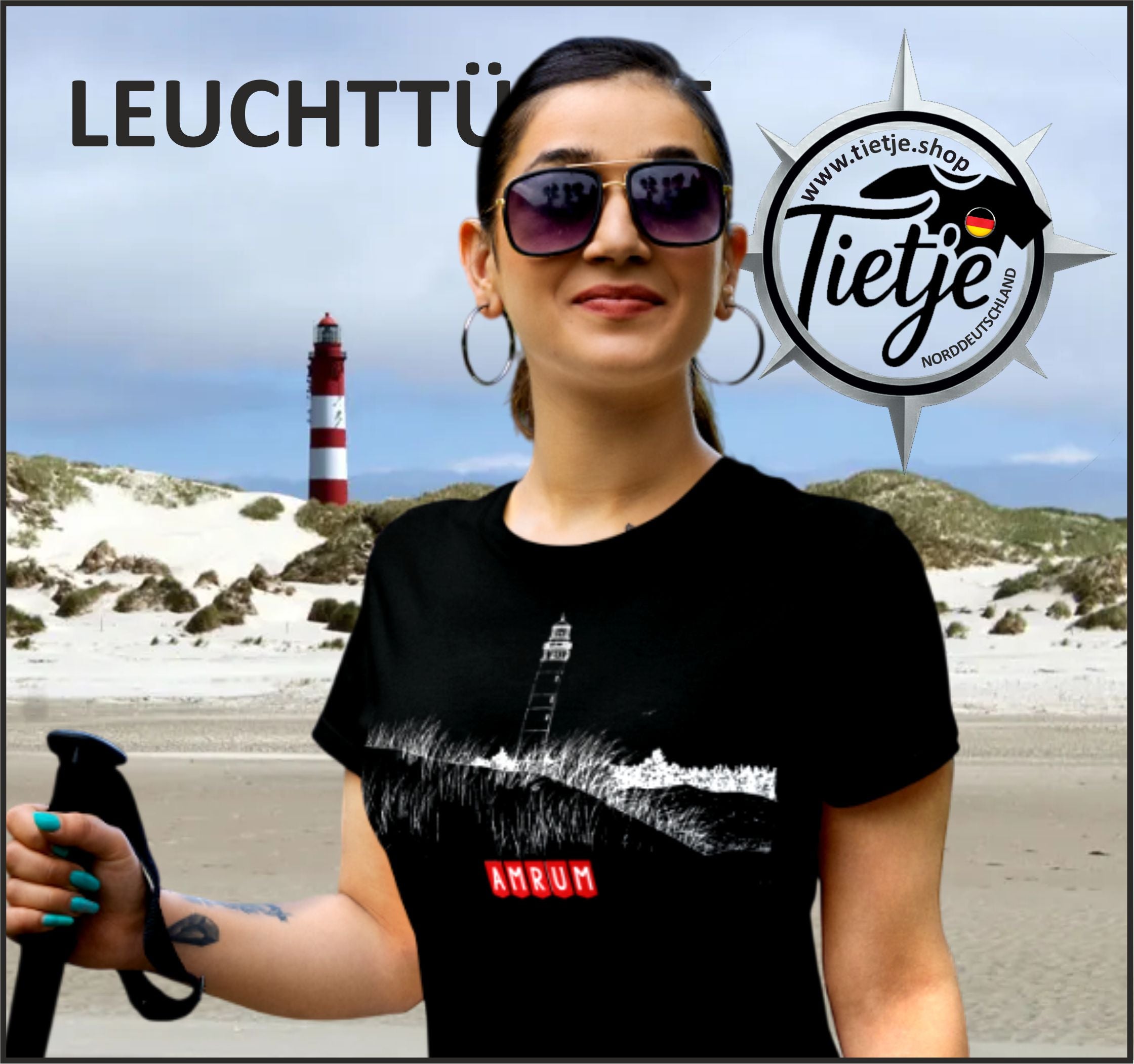 SCHLESWIG-HOLSTEIN - LEUCHTTÜRME - AMRUM  - Damen Premiumshirt
