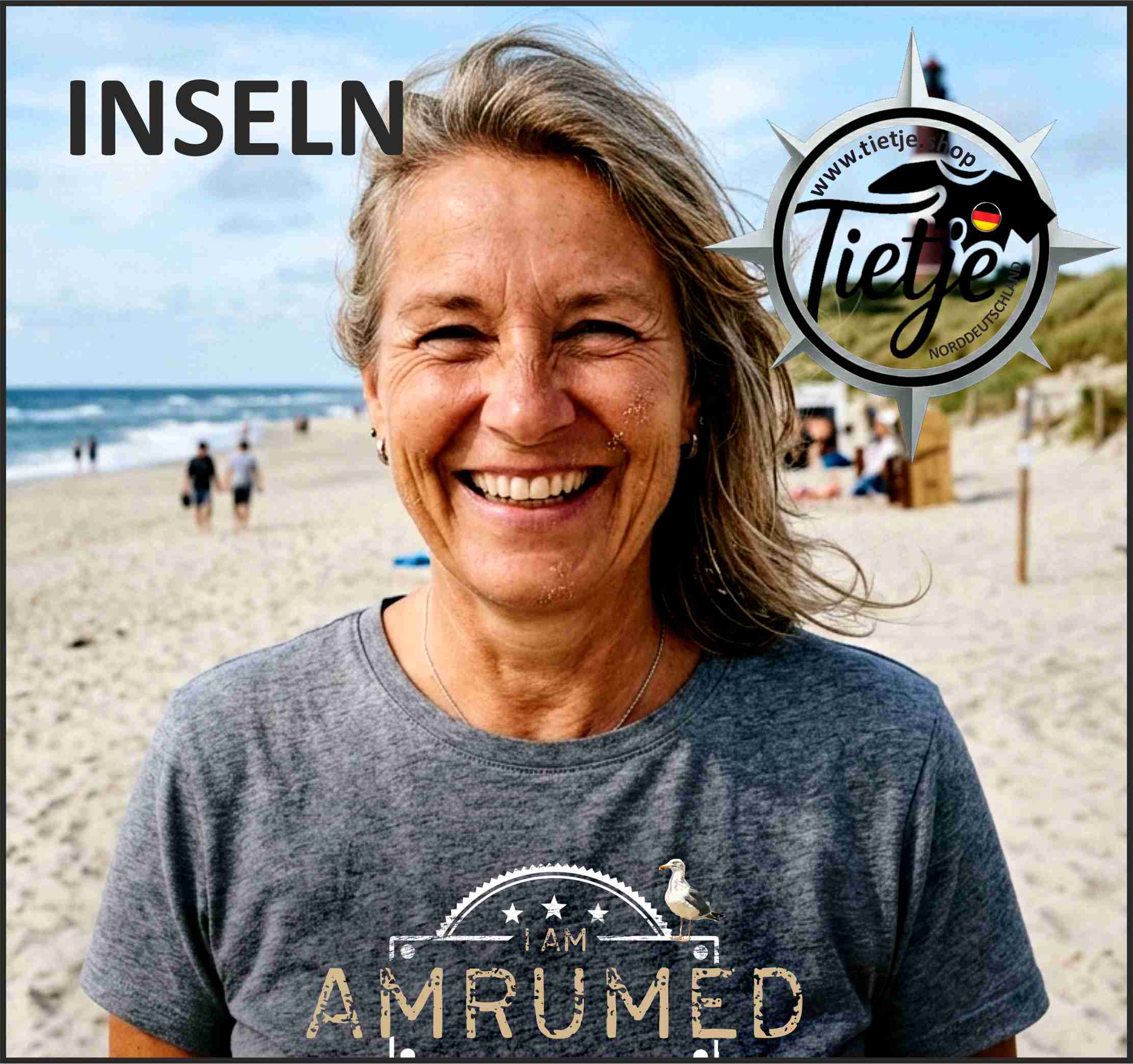 INSELN - AMRUMED  - Damen Premiumshirt