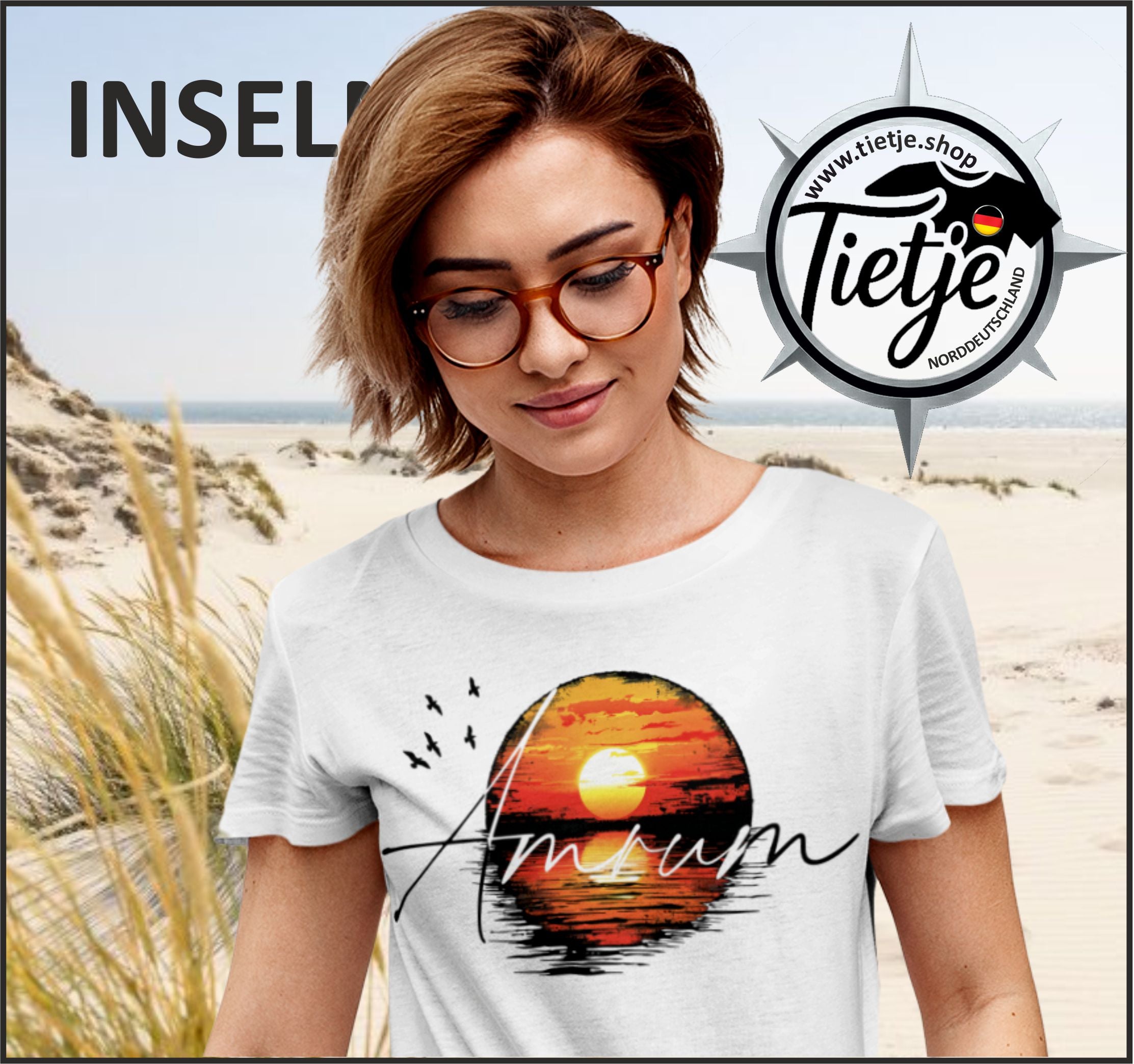 INSELN - AMRUM  - Damen Premiumshirt