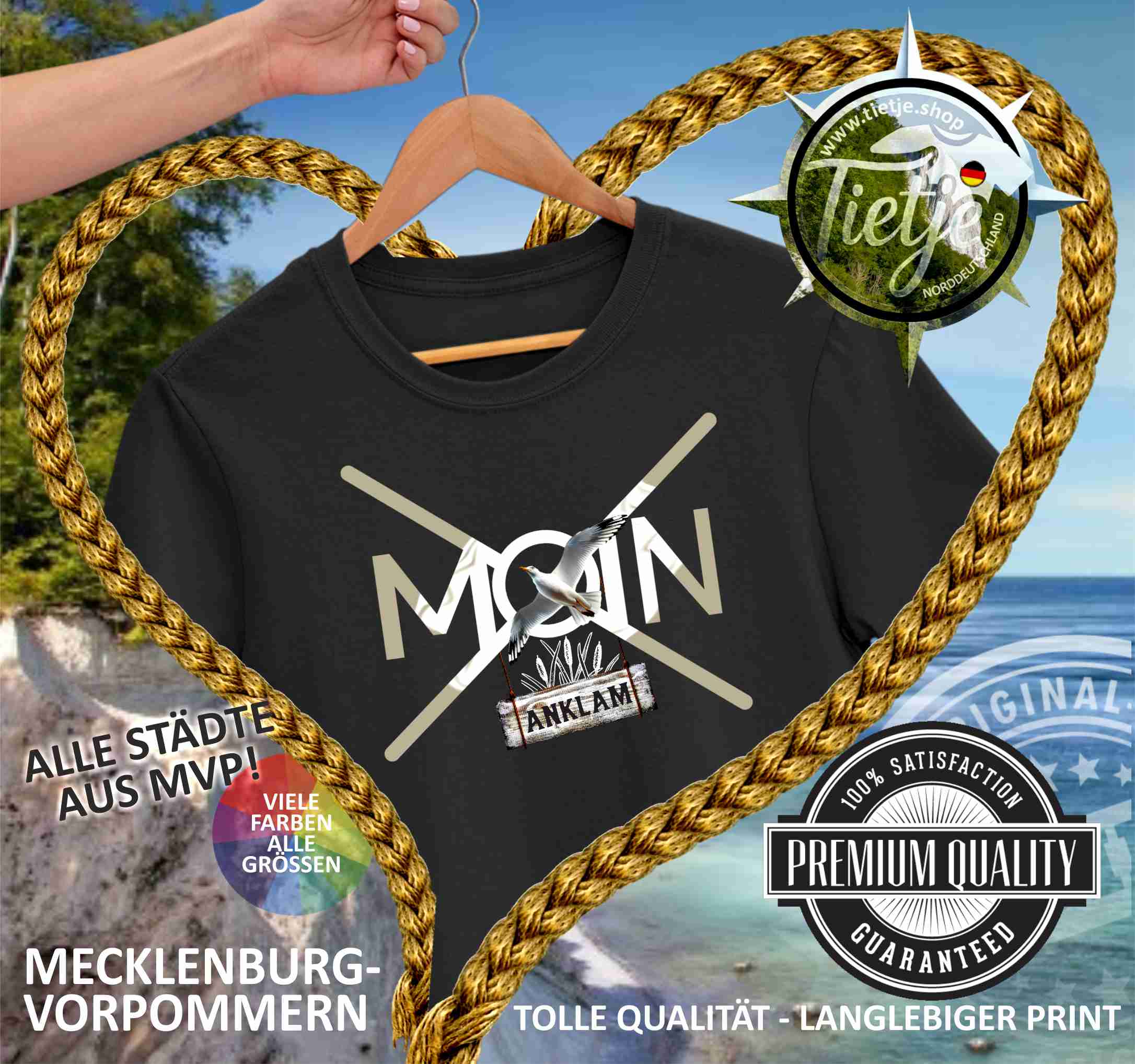 MECKLENBURG-VORPOMMERN - Städte - Moin ANKLAM  - Herren Shirt
