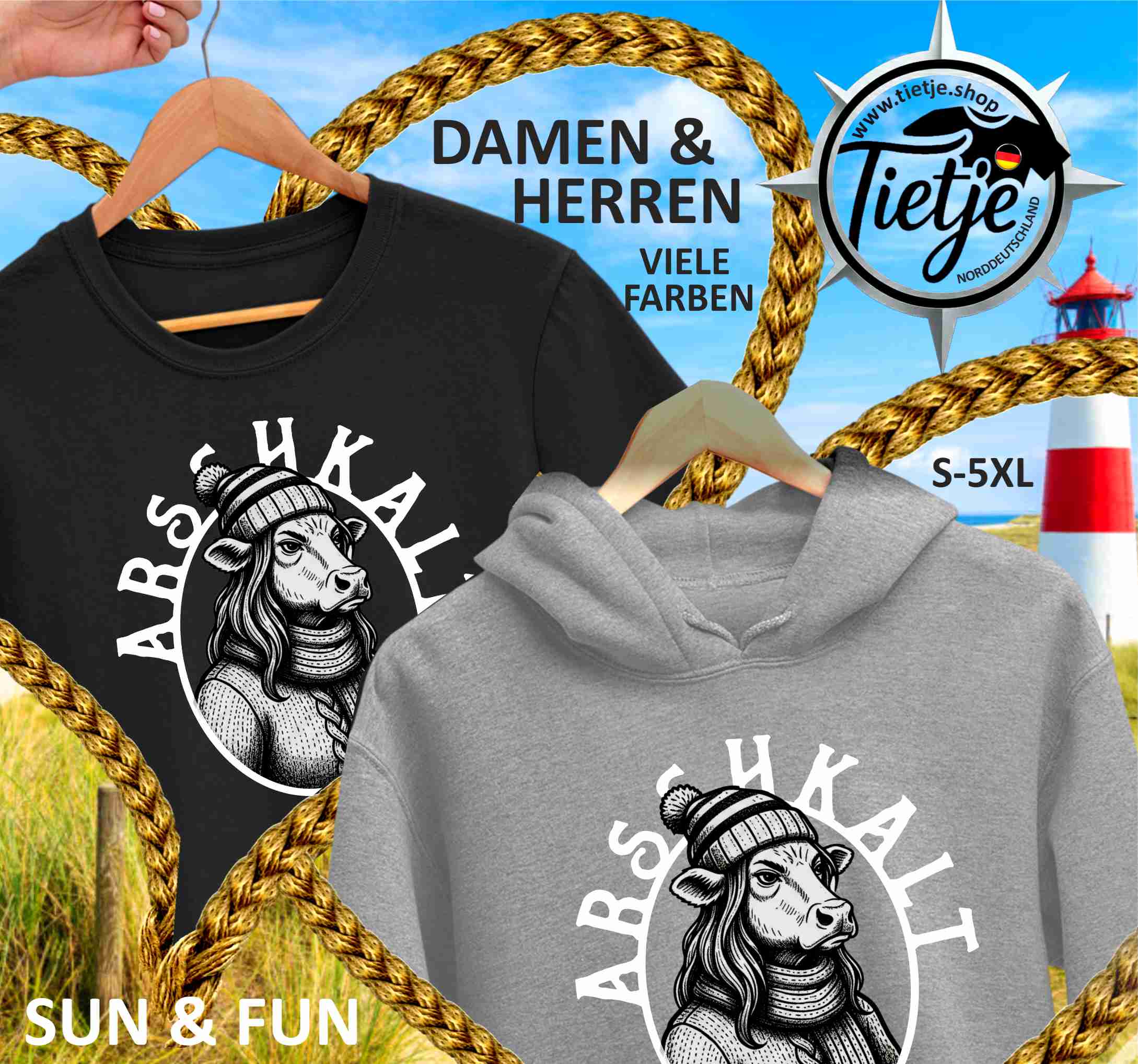 FUN & SUN - WINTEREDITION - ARS*HKALT - KUH  - Damen Premiumshirt