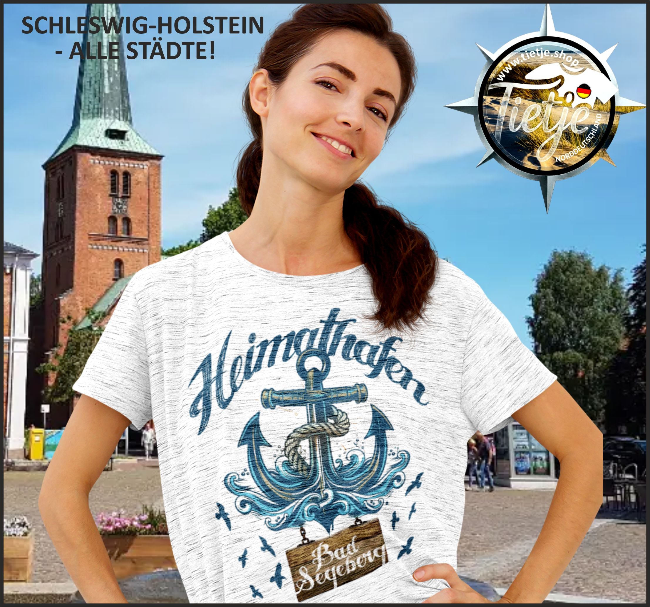 SCHLESWIG-HOLSTEIN - HEIMATHAFEN - Bad Segeberg  - Damen Premiumshirt