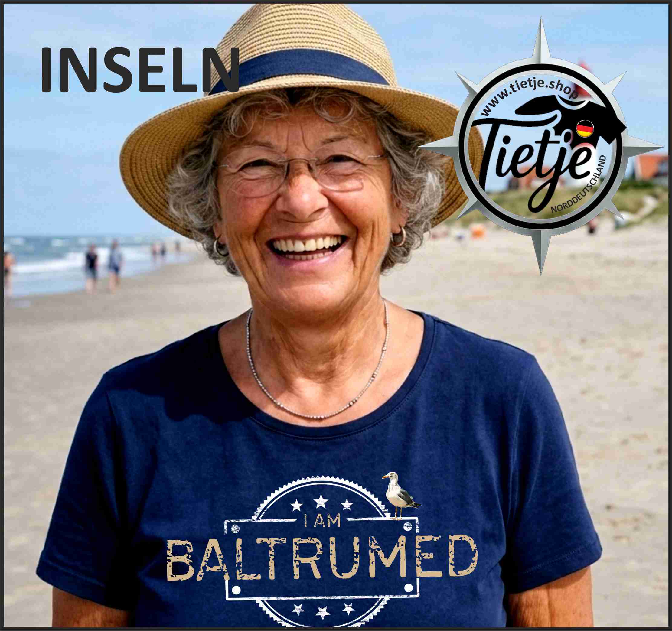 INSELN - BALTRUMED  - Damen Premiumshirt