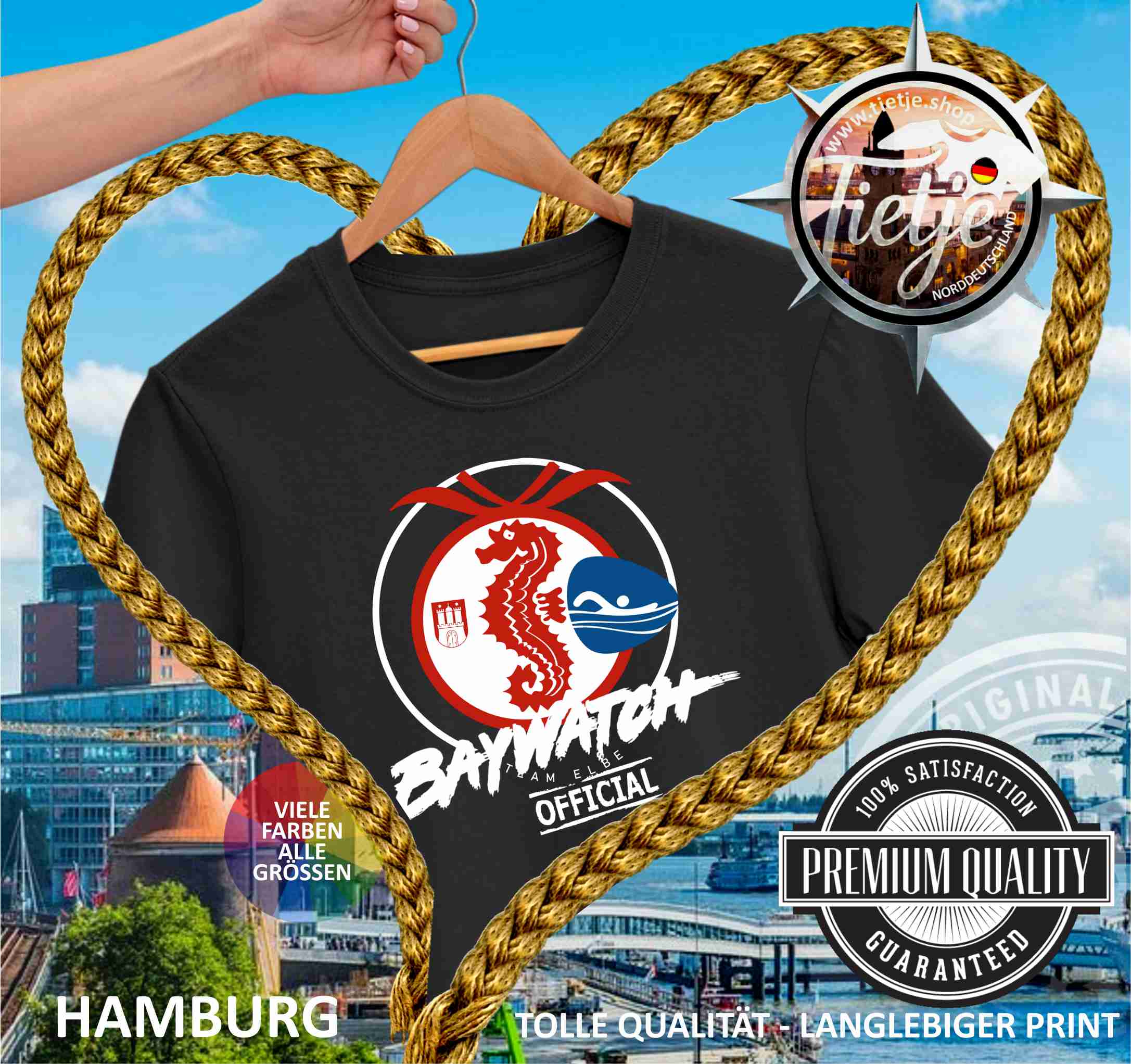 HAMBURG- BAYWATCH  - Damen Premiumshirt