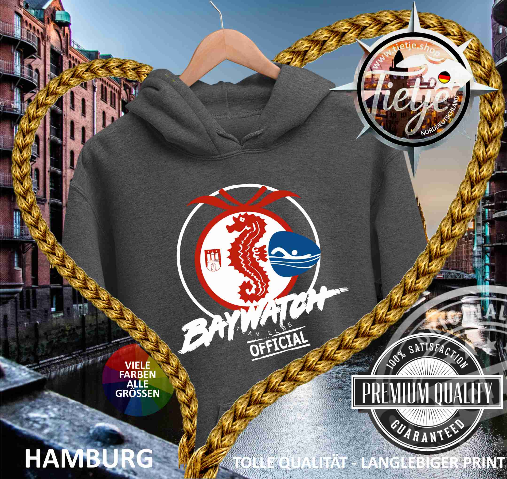 HAMBURG- BAYWATCH  - Unisex Kapuzenpullover Hoodie