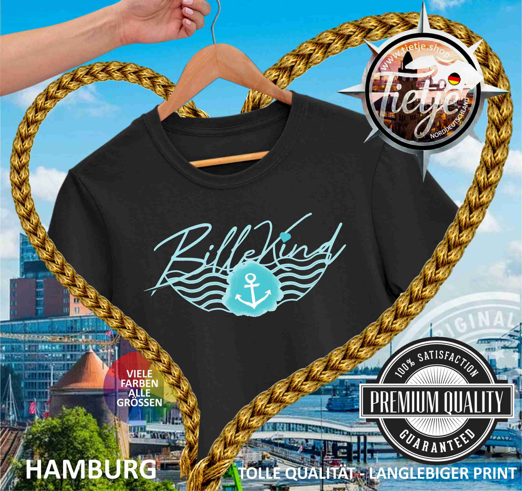 HAMBURG - Billekind  - Damen Premiumshirt