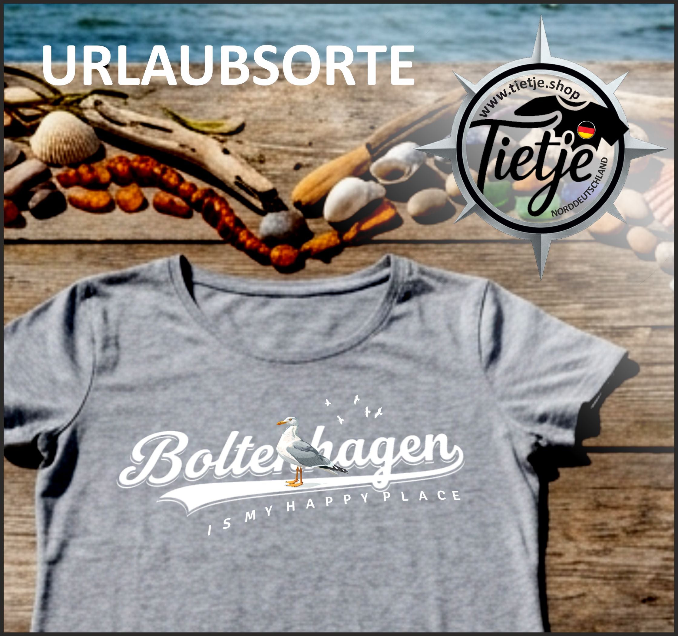 URLAUBSORTE - Boltenhagen  - Damen Premiumshirt