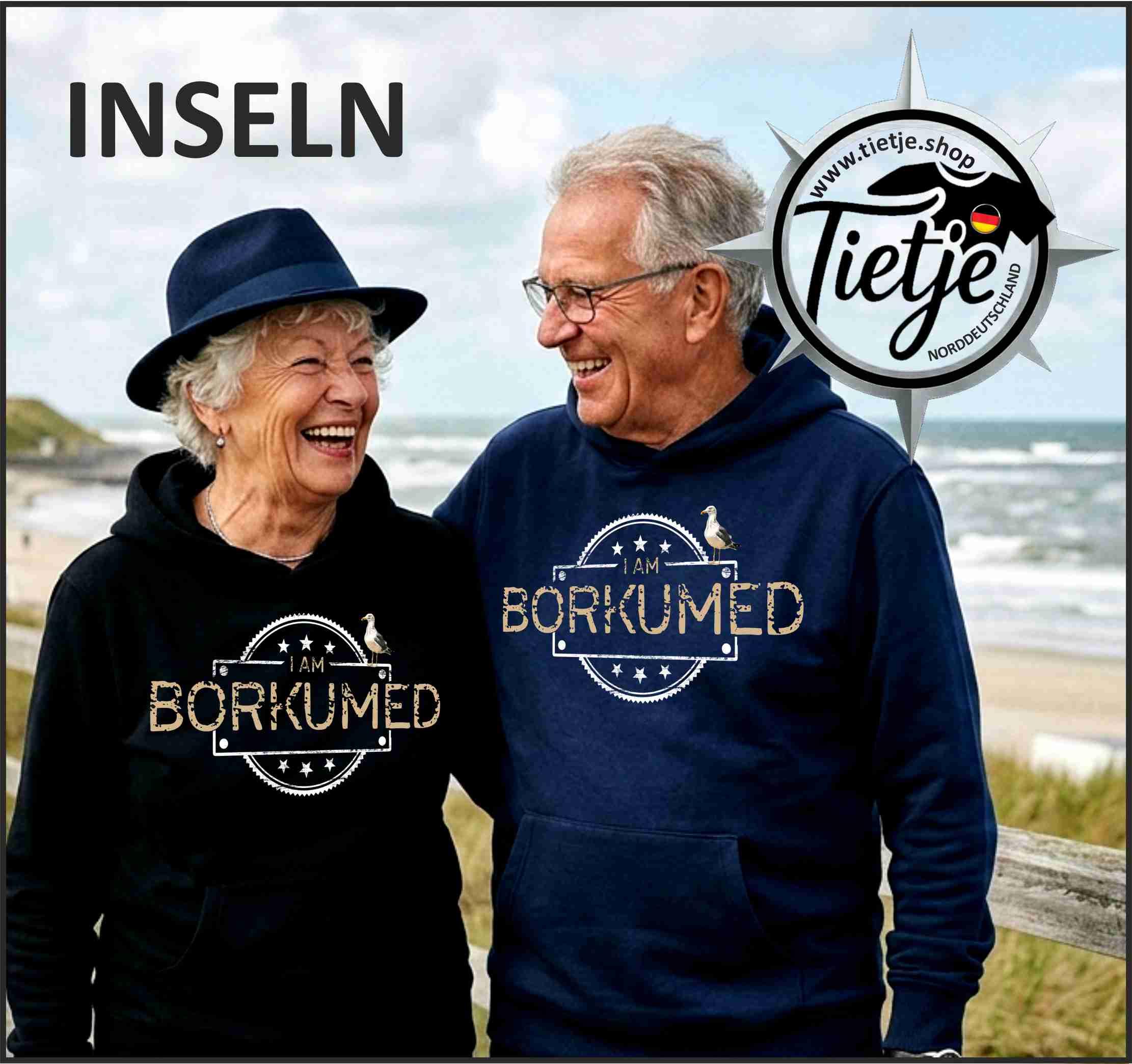 INSELN - BORKUMED  - Unisex Kapuzenpullover Hoodie