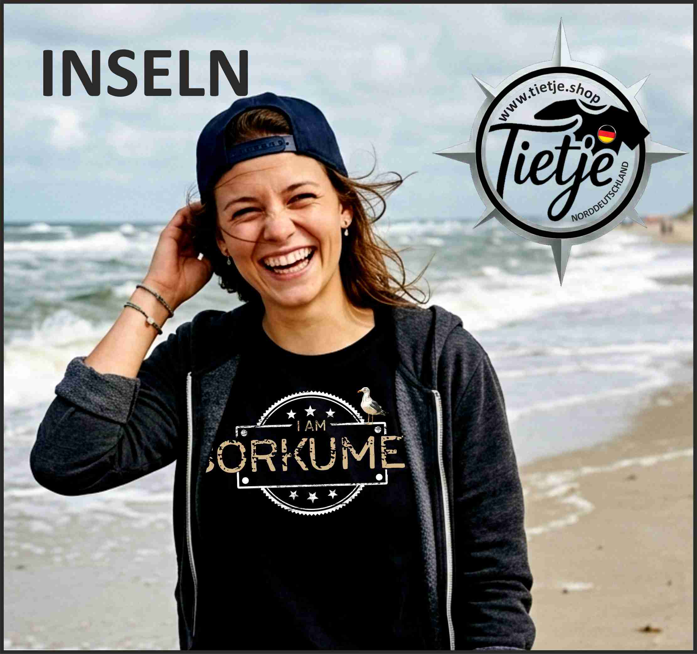 INSELN - BORKUMED  - Damen Premiumshirt