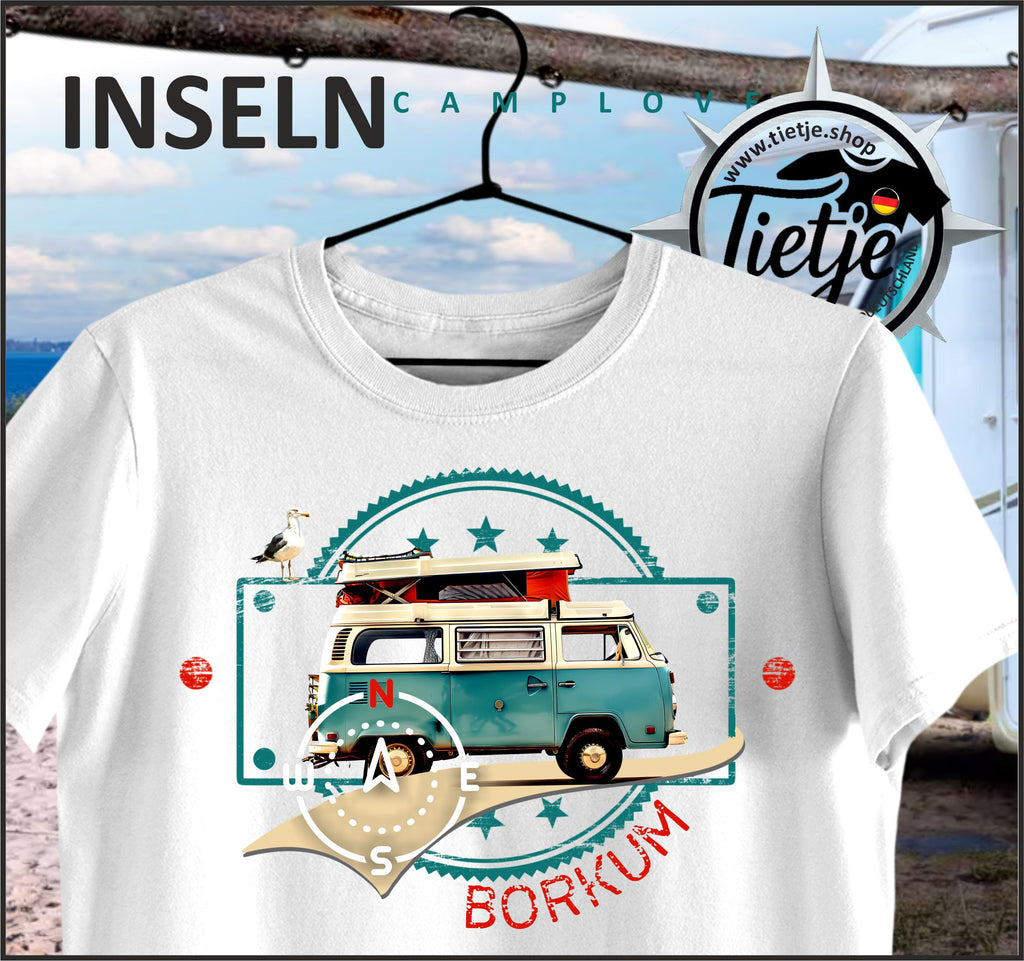 INSELN - BORKUM - CAMPLOVE - Damen Premiumshirt