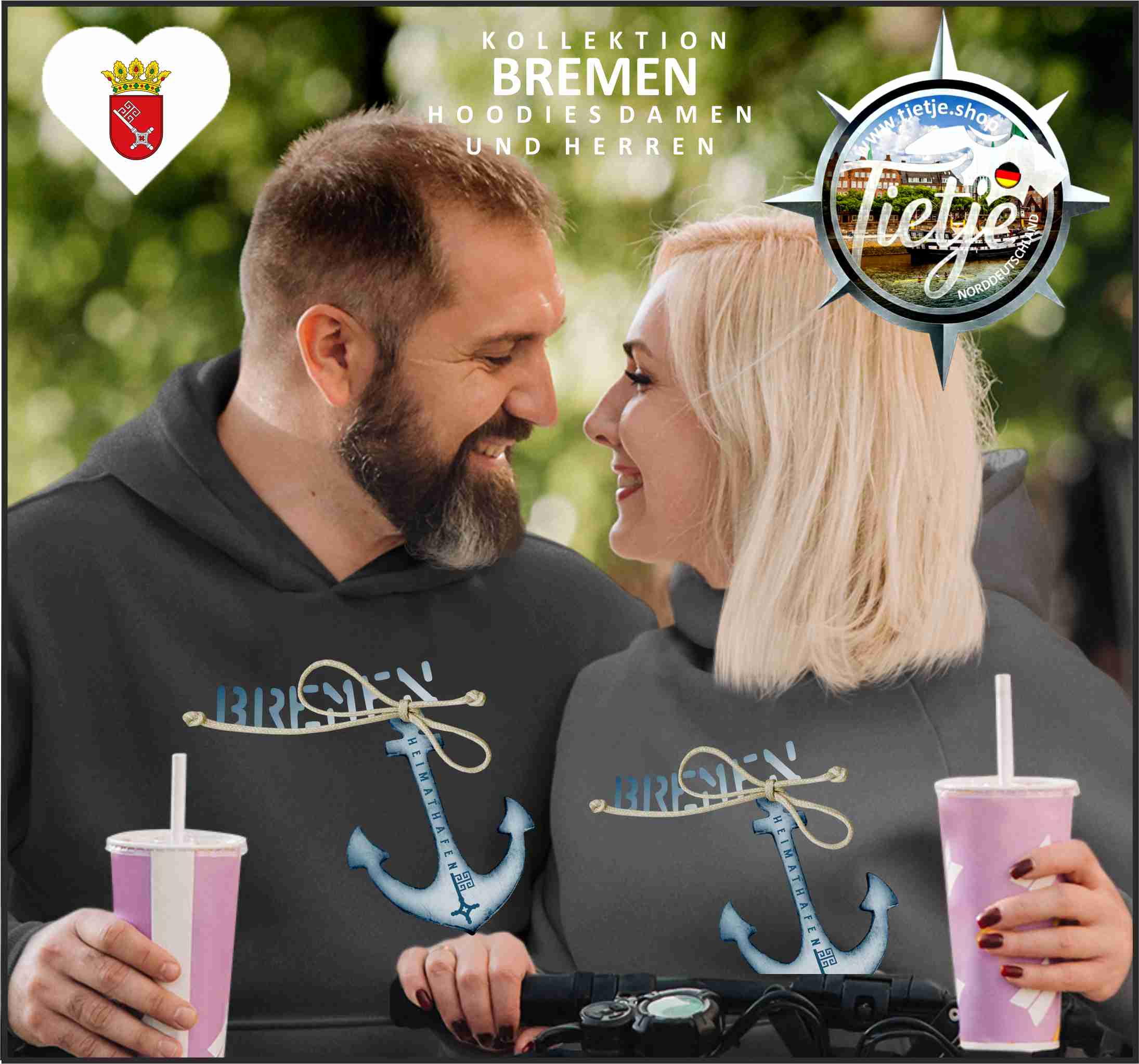BREMEN - HEIMATHAFEN  - Unisex Kapuzenpullover Hoodie