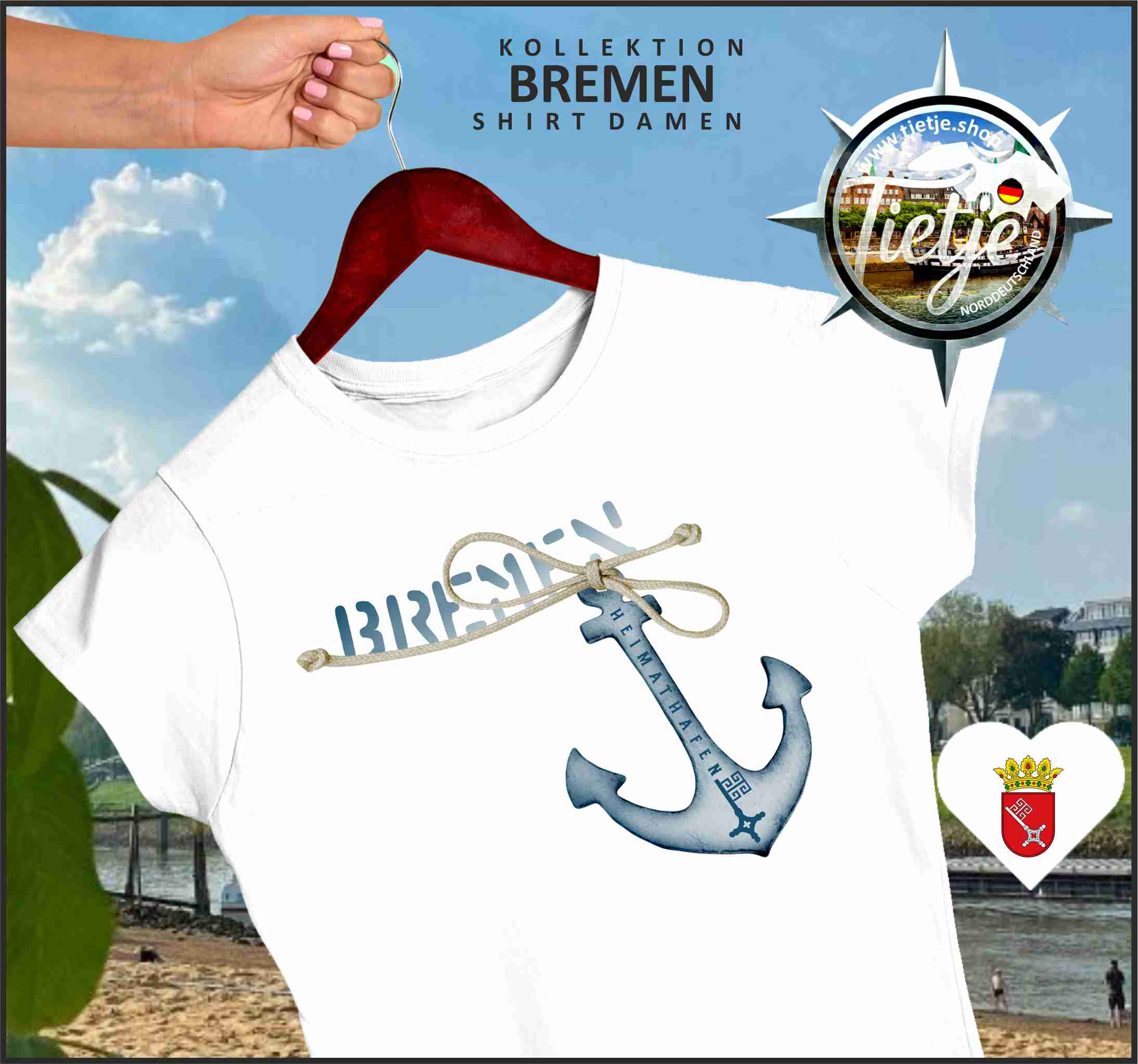 BREMEN - HEIMATHAFEN  - Damen Premiumshirt