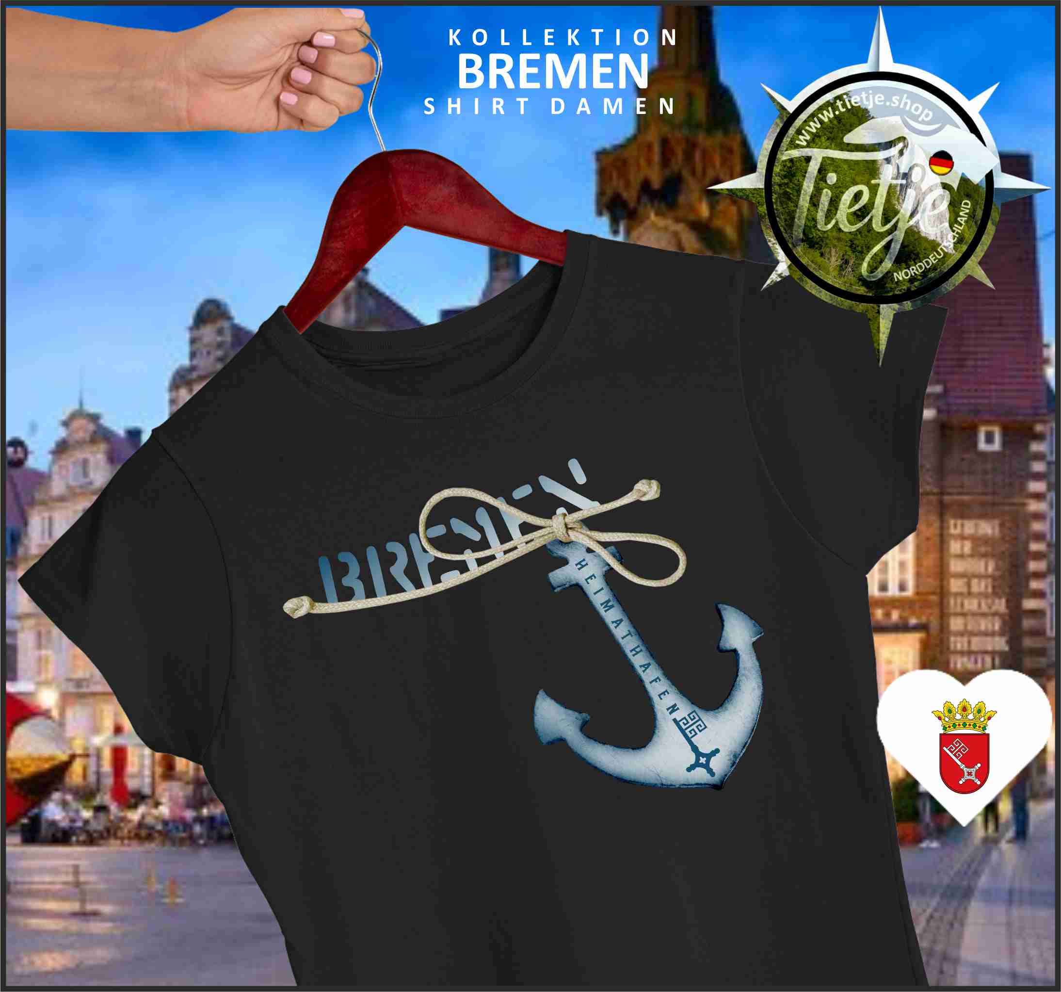 BREMEN - HEIMATHAFEN  - Damen Premiumshirt