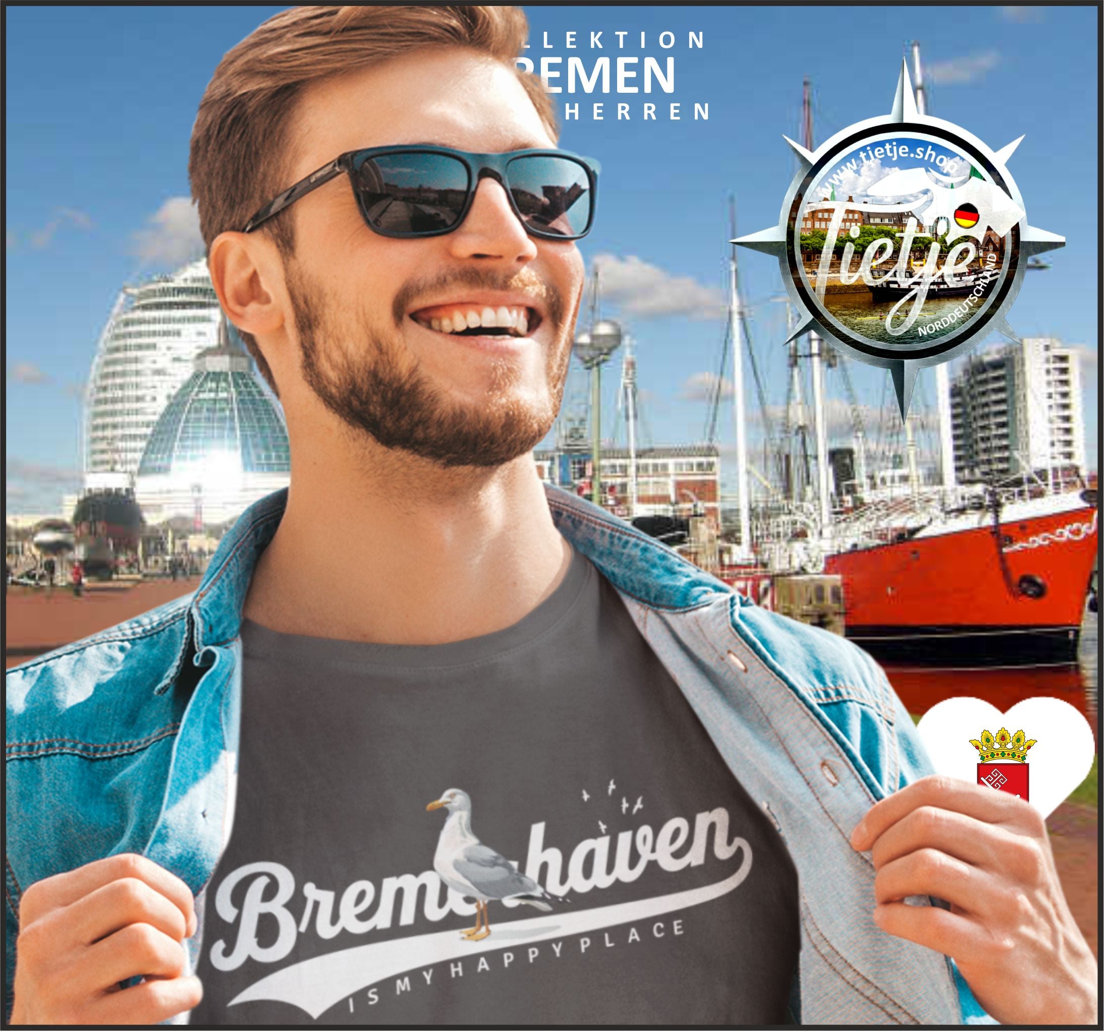 BREMEN - BREMERHAVEN   - Herren Shirt