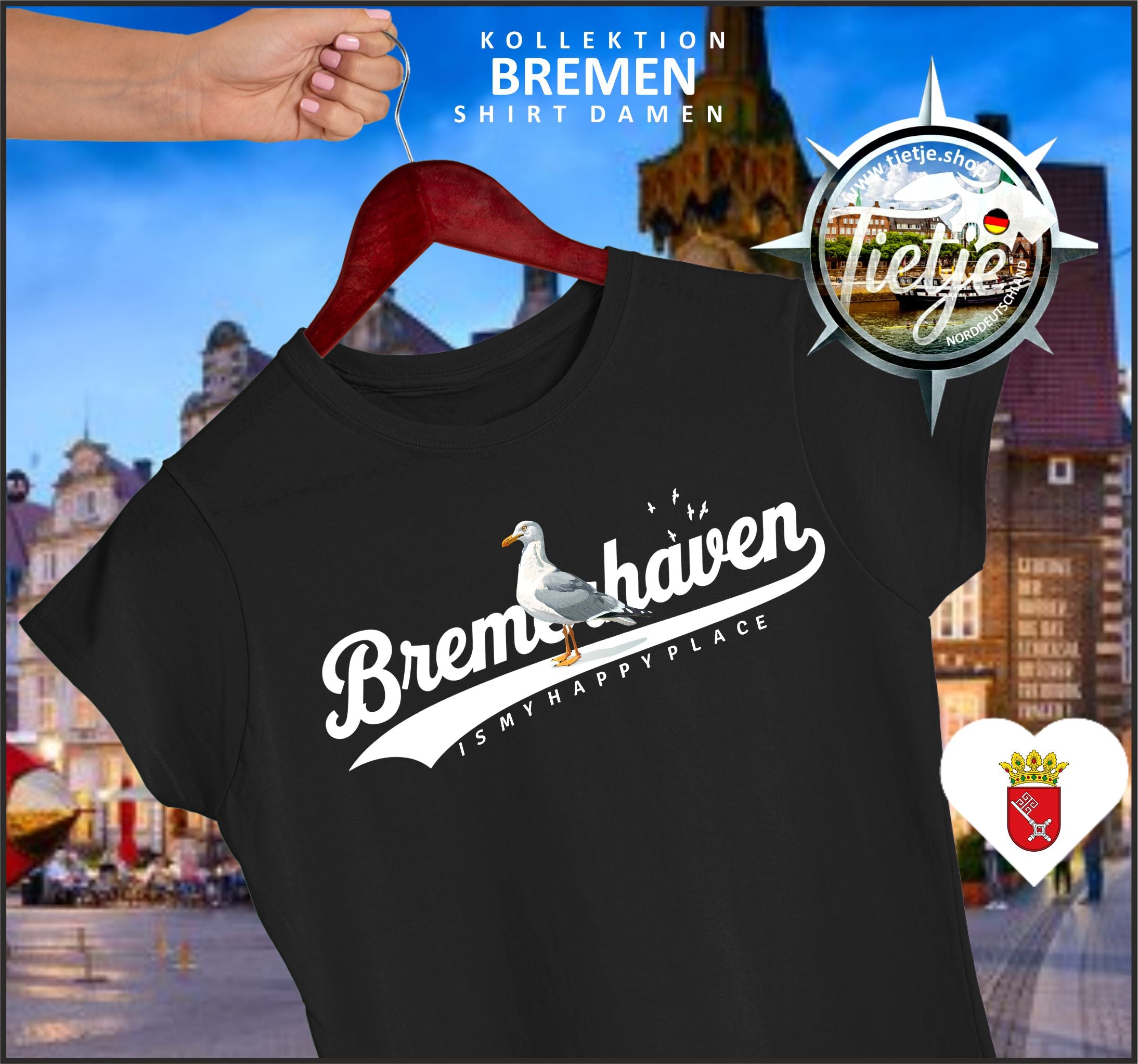 BREMEN - BREMERHAVEN   - Damen Premiumshirt