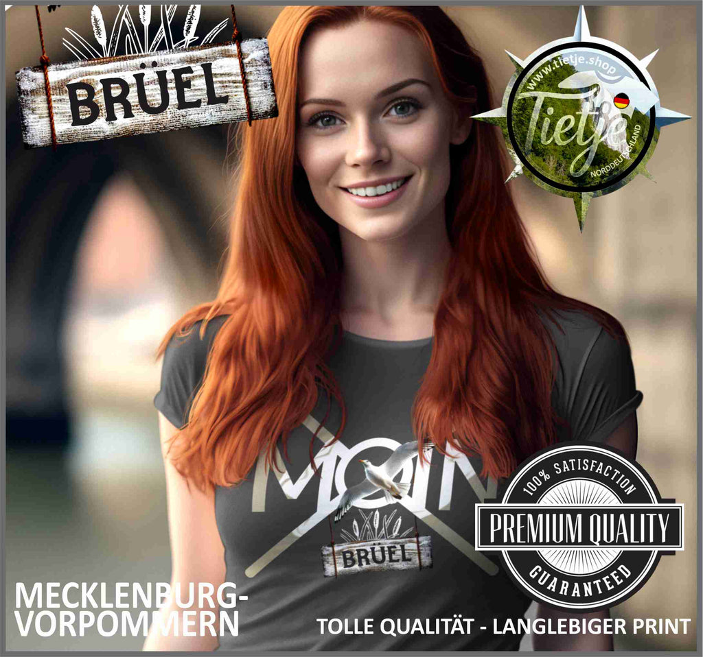 MECKLENBURG-VORPOMMERN - Städte - Moin BRÜEL  - Damen Premiumshirt