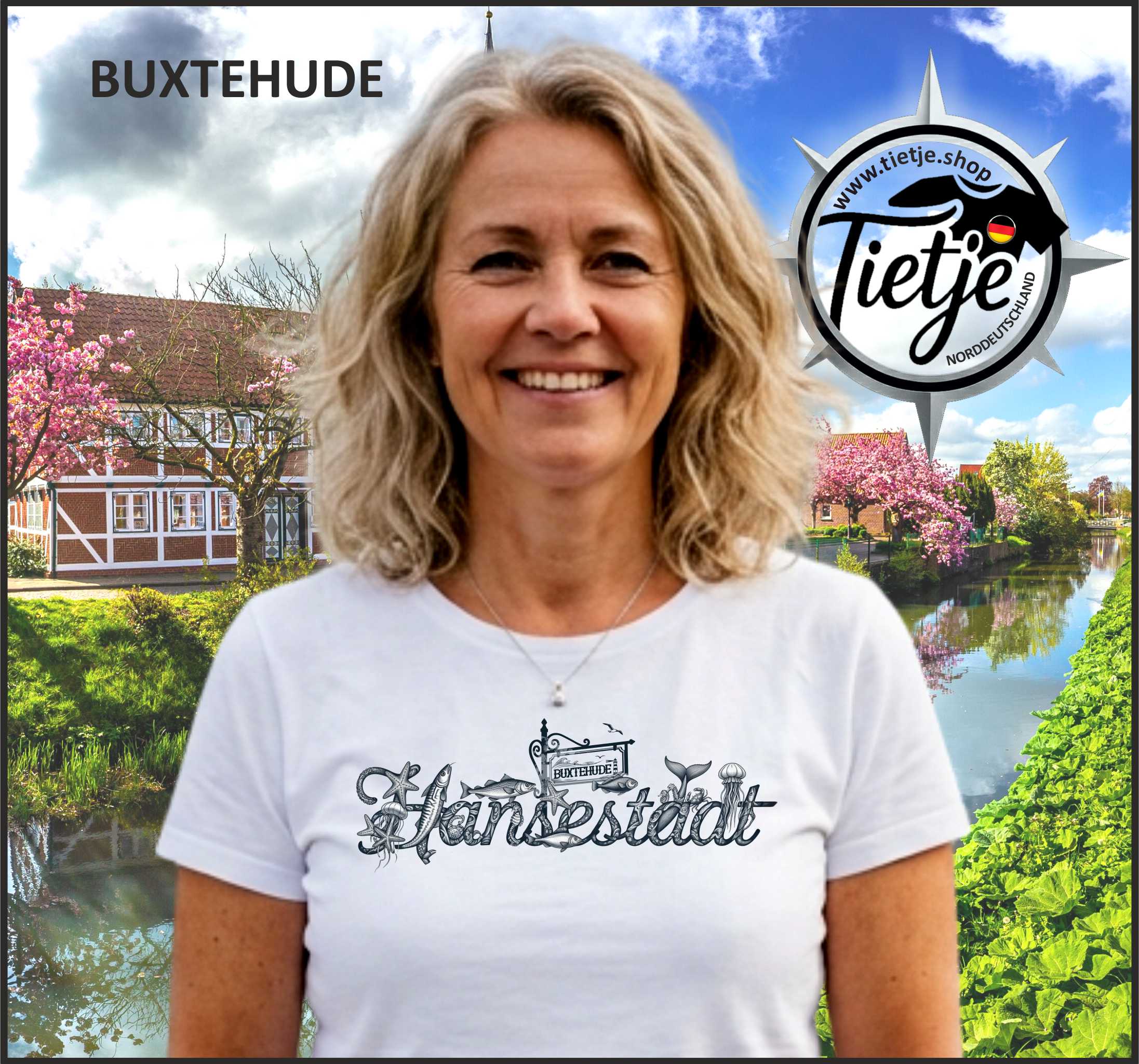 HAMBURG - HANSESTADT BUXTEHUDE   - Damen Premiumshirt