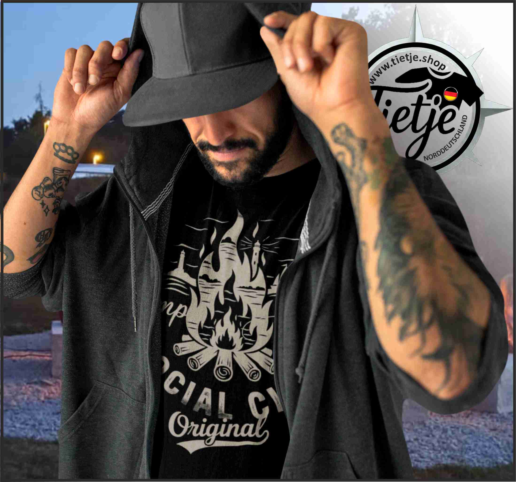FUN & SUN - CAMPFIRE  - Herren Shirt