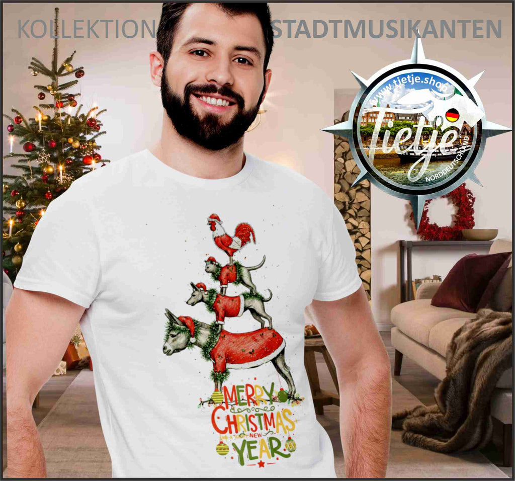 BREMEN - Stadtmusikanten - M E R R Y  C H R I S T M A S  - Herren Shirt
