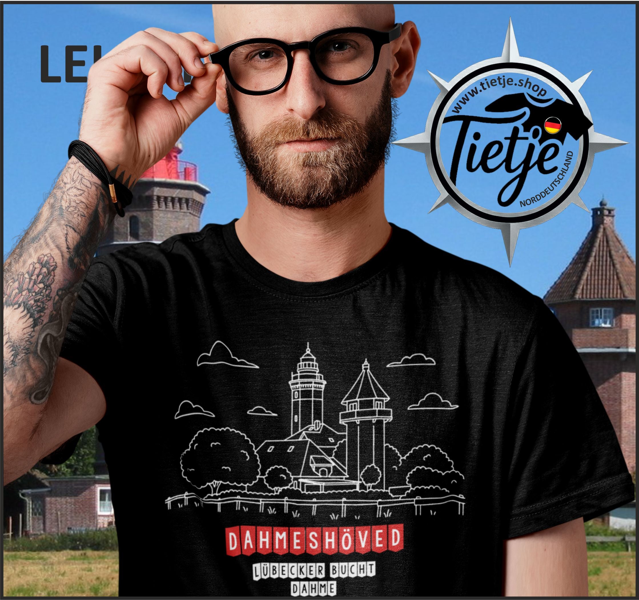 SCHLESWIG-HOLSTEIN - LEUCHTTÜRME - DAHMESHÖVED  - Herren Shirt