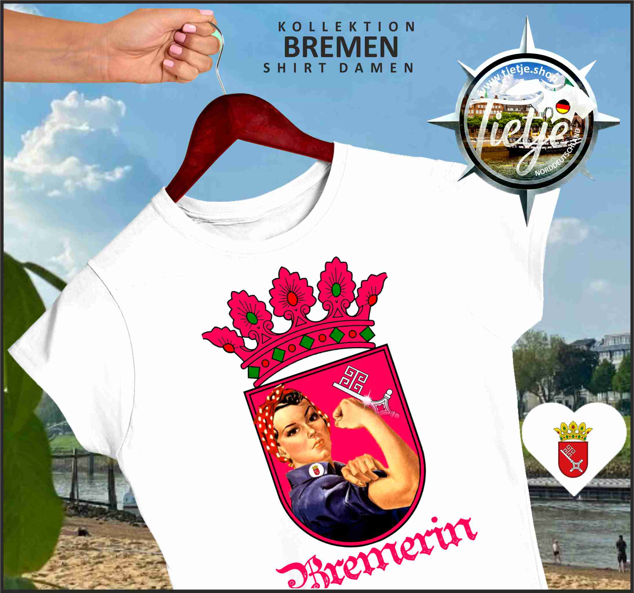 BREMEN - BREMERIN  - Damen Premiumshirt