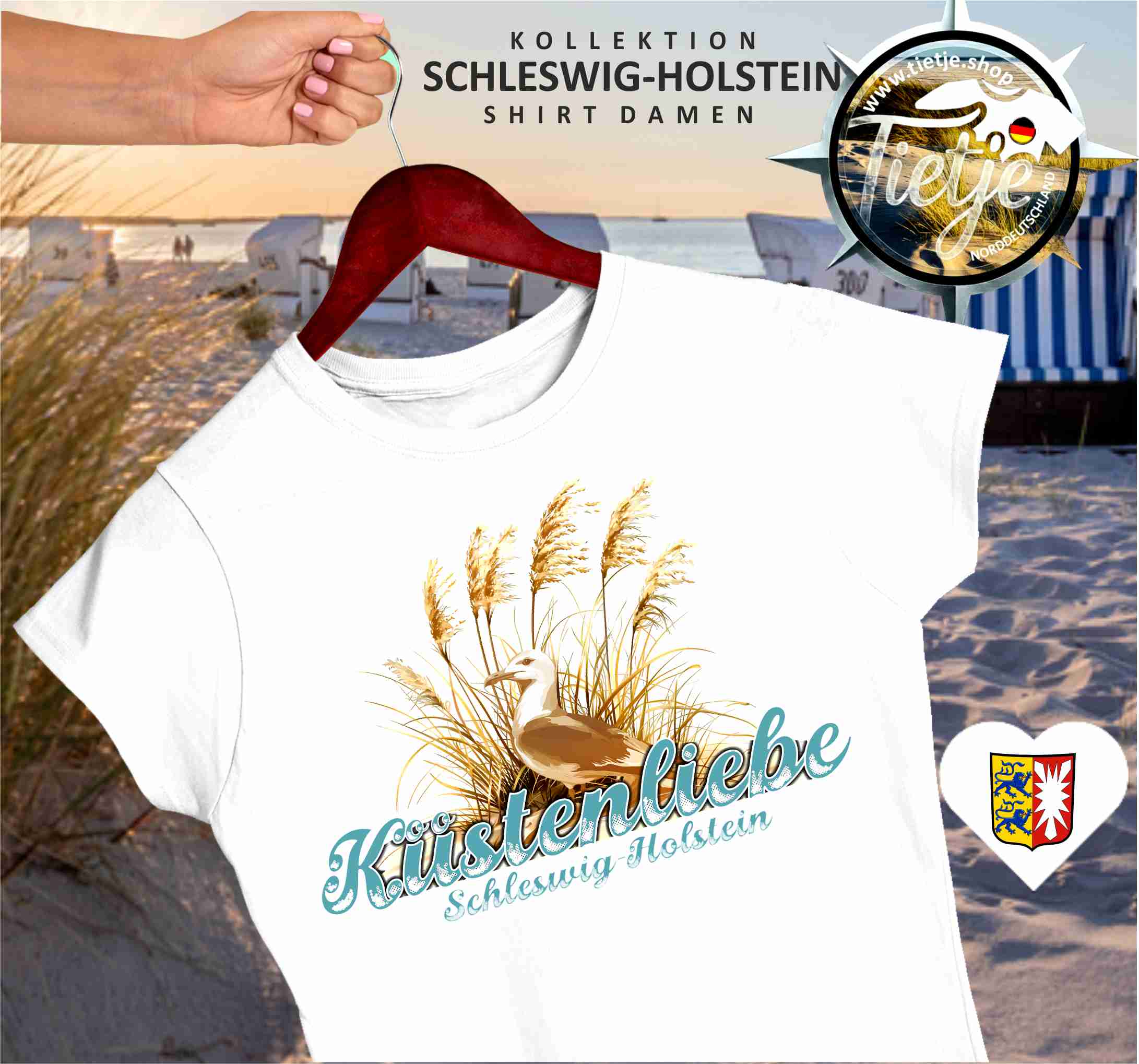 SCHLESWIG-HOLSTEIN - KÜSTENLIEBE  - Damen Premiumshirt