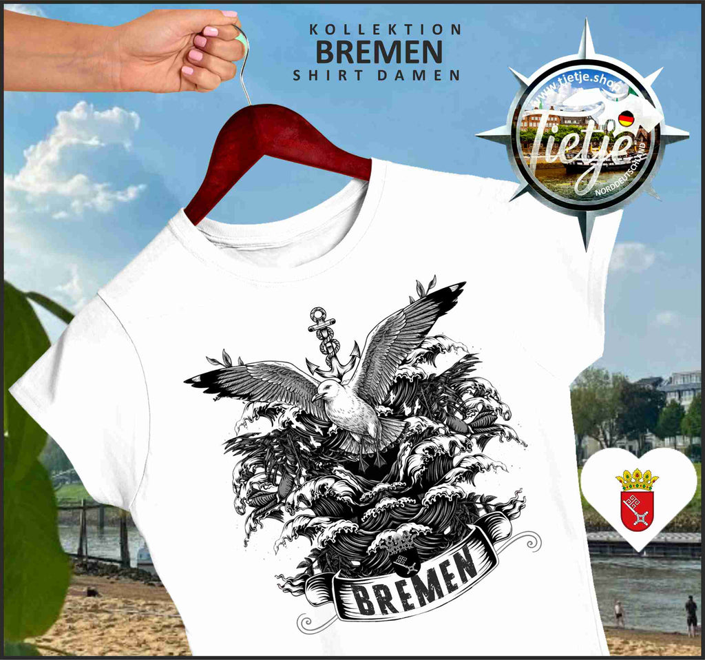 BREMEN - WAVES  - Damen Premiumshirt