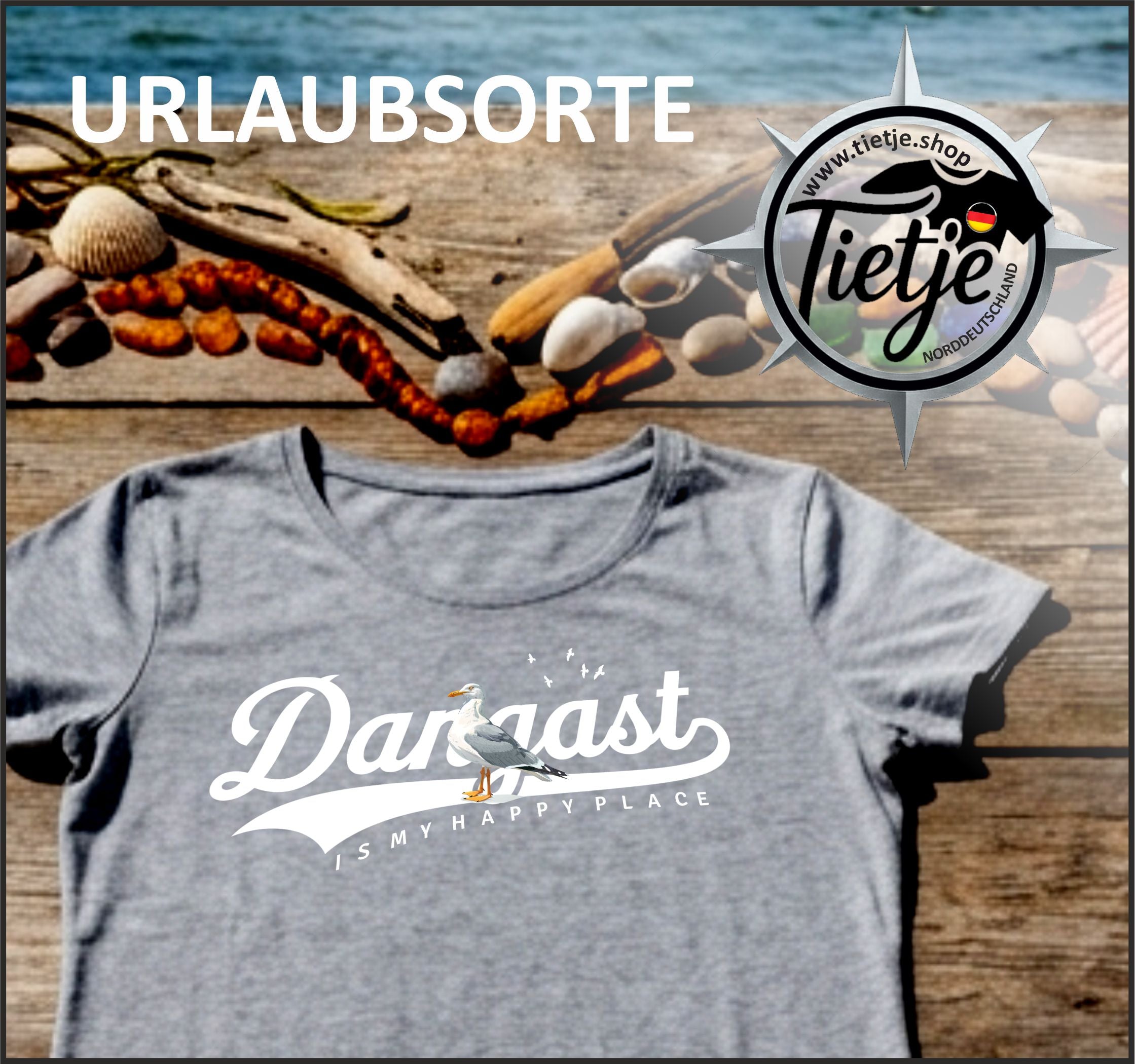 URLAUBSORTE - Dangast  - Damen Premiumshirt
