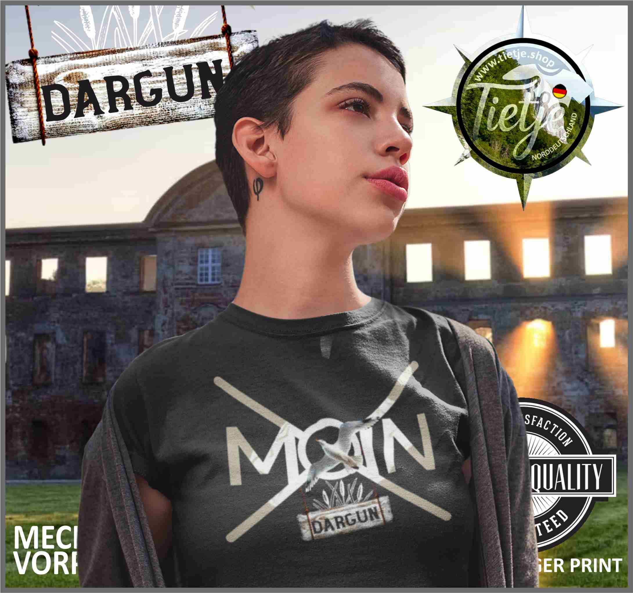 MECKLENBURG-VORPOMMERN - Städte - Moin DARGUN  - Damen Premiumshirt