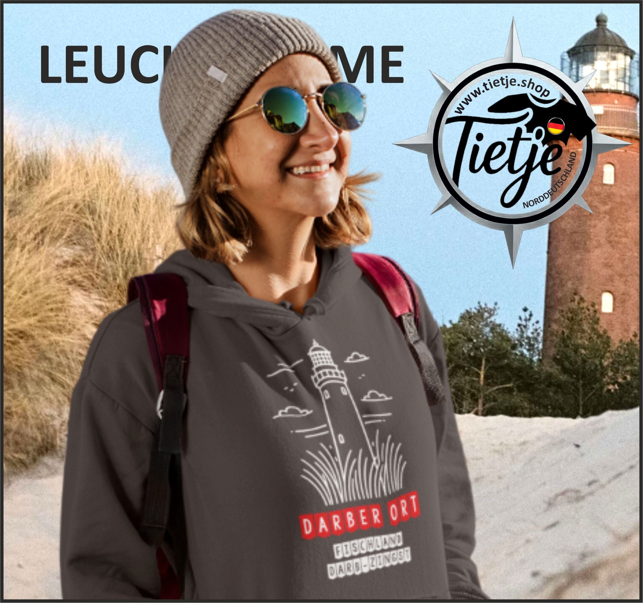 MECKLENBURG-VORPOMMERN - LEUCHTTÜRME - Darßer ORT  - Unisex Kapuzenpullover Hoodie