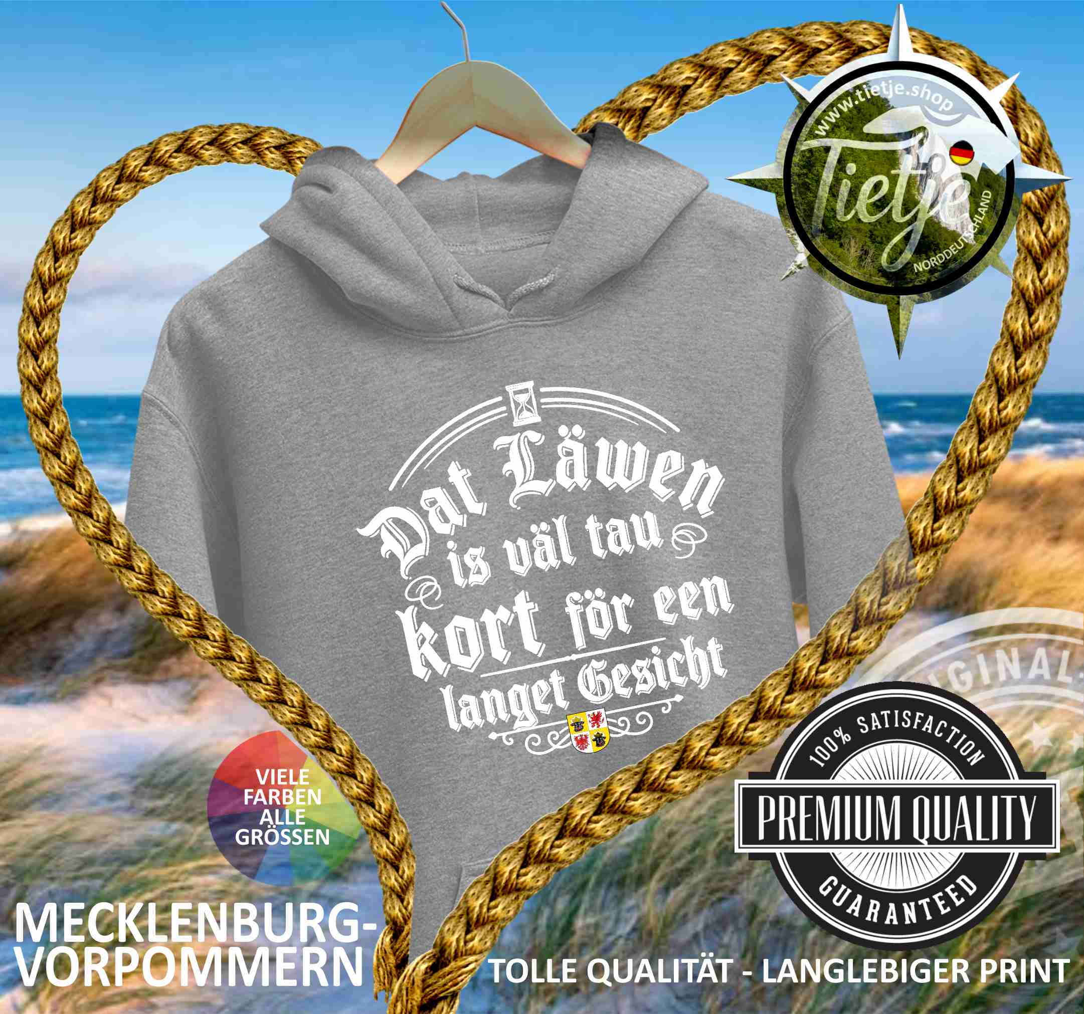 MECKLENBURG-VORPOMMERN - DAT LÄWEN ...  - Unisex Kapuzenpullover Hoodie