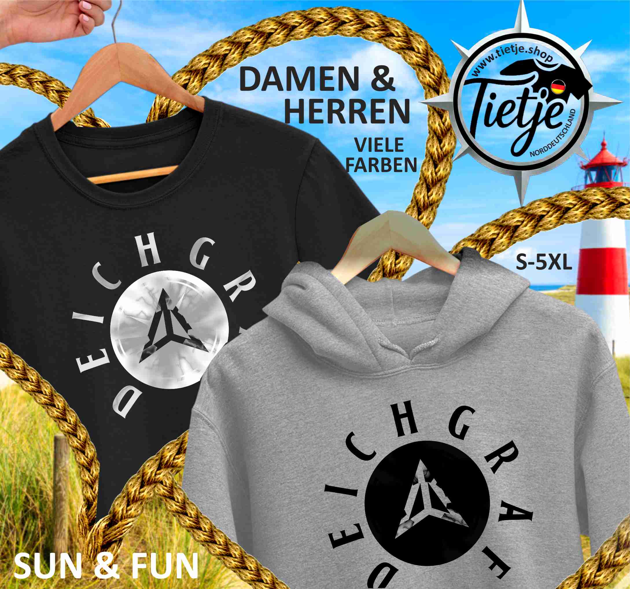 FUN & SUN - DEICHGRAF  - Unisex Kapuzenpullover Hoodie