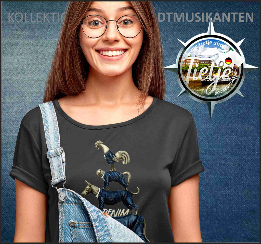 BREMEN - Stadtmusikanten - DENIM  - Damen Premiumshirt
