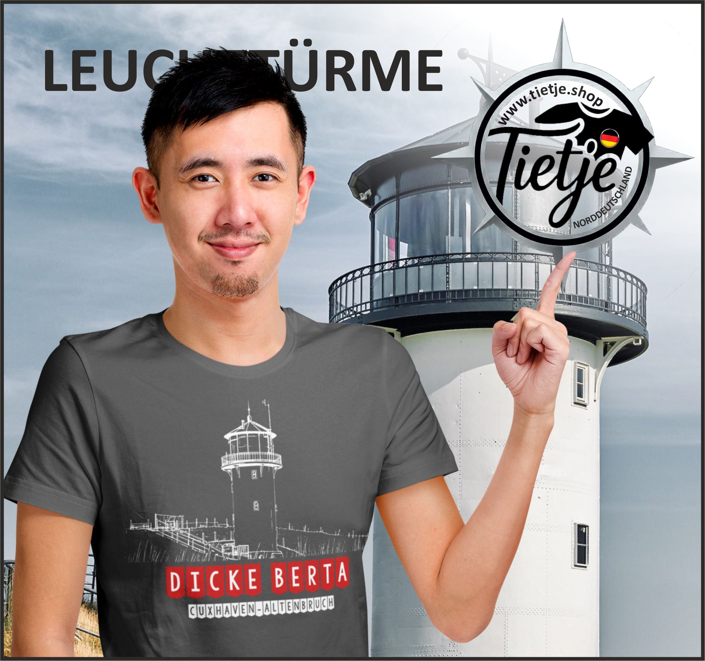 LEUCHTTÜRME - DICKE BERTA CUXHAVEN  - Herren Shirt