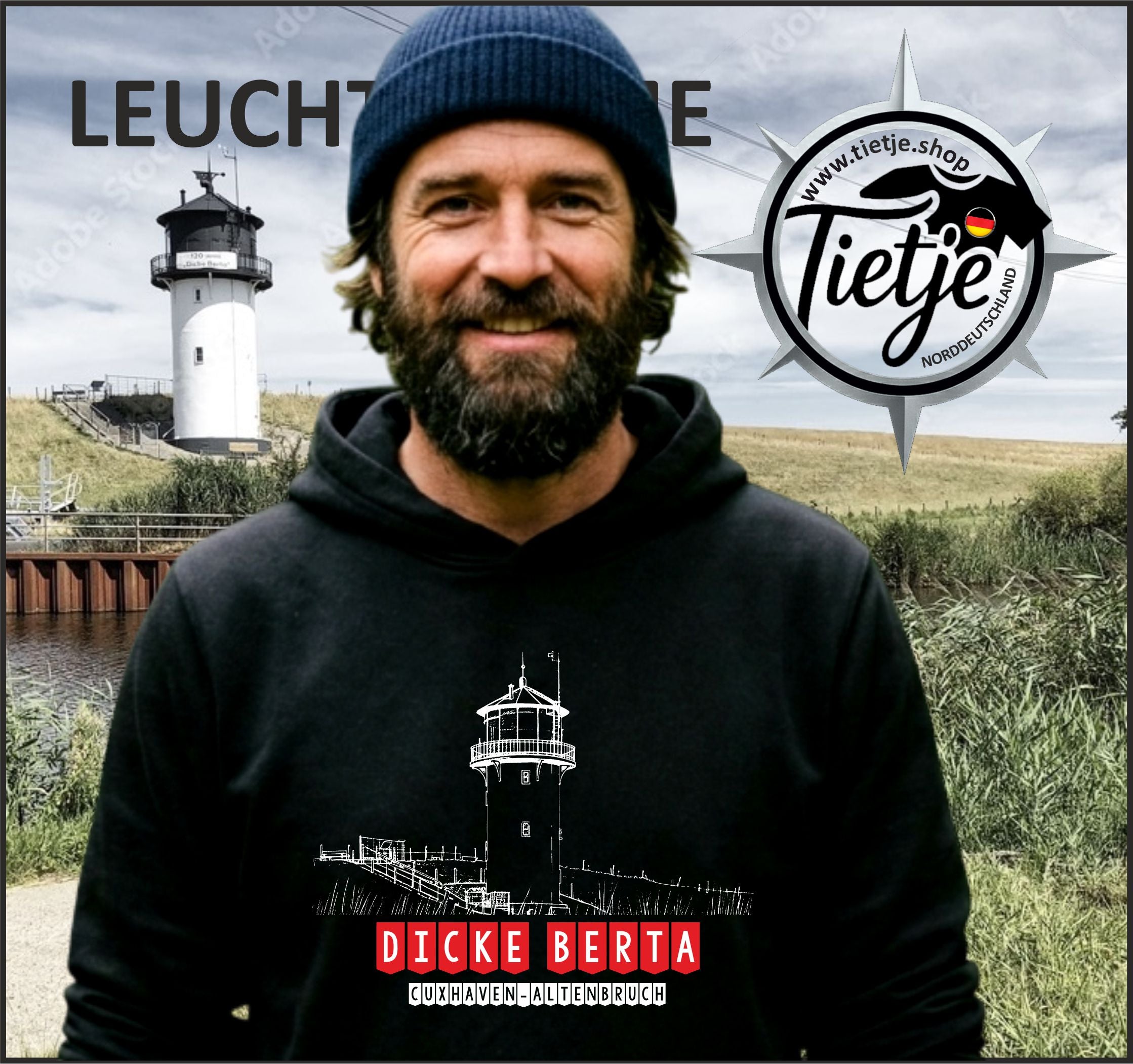 LEUCHTTÜRME - DICKE BERTA CUXHAVEN  - Unisex Kapuzenpullover Hoodie