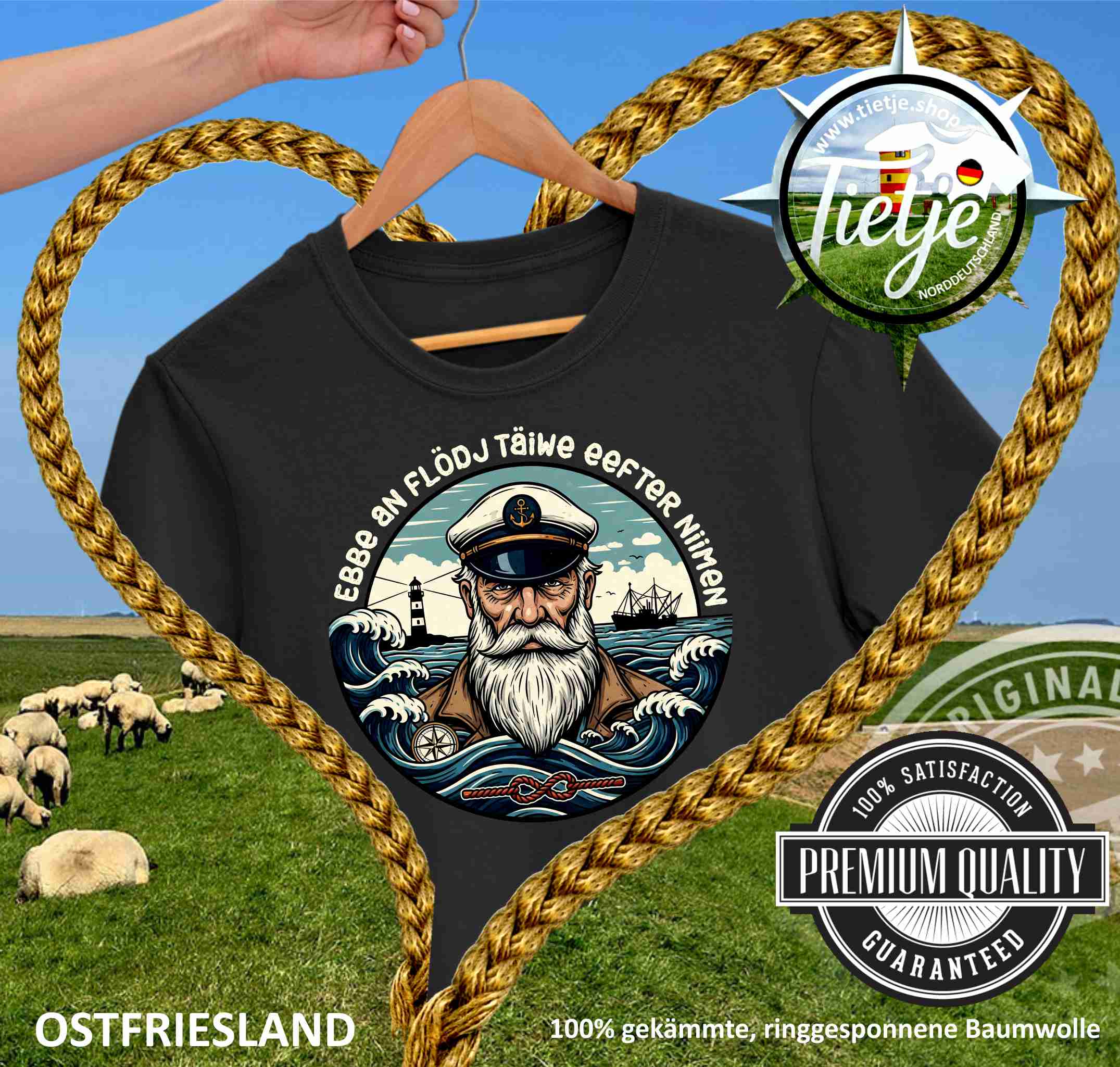 OSTFRIESLAND - EBBE AN FLÖDJ  - Herren Shirt