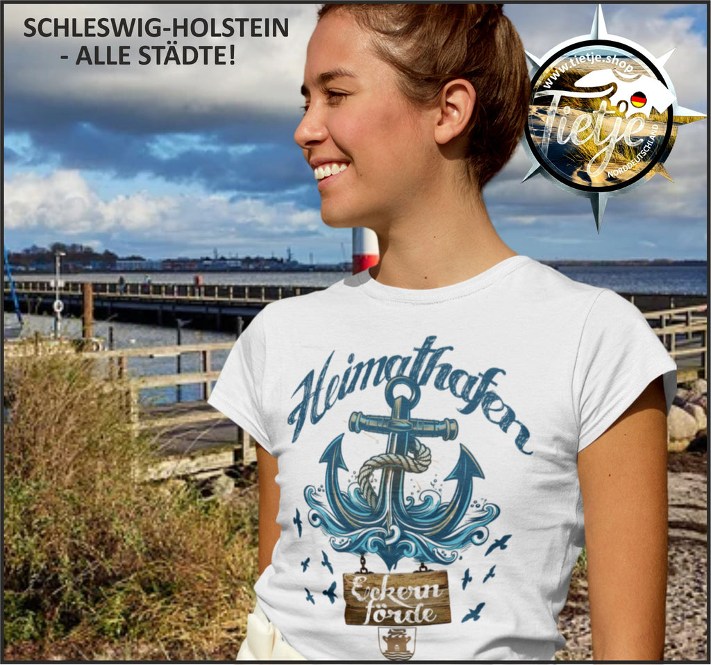 SCHLESWIG-HOLSTEIN - HEIMATHAFEN - Eckernförde  - Damen Premiumshirt
