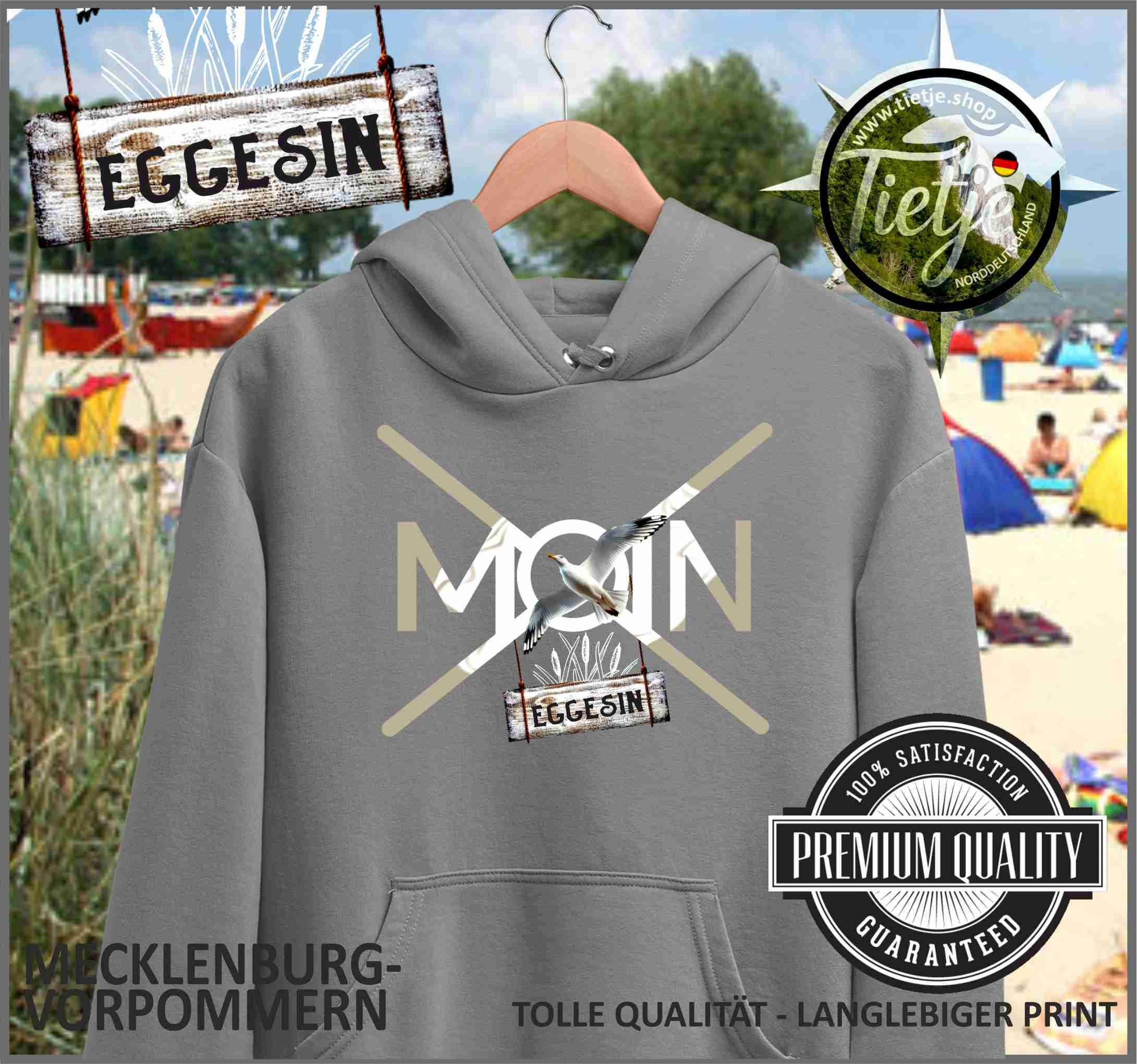 MECKLENBURG-VORPOMMERN - Städte - Moin EGGESIN  - Unisex Kapuzenpullover Hoodie